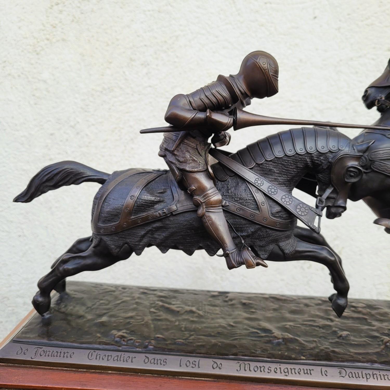 Model Of Nieuwerkerke, Battle Of The Duke Of Clarence, Bronze, Late 19th Century For Sale 8