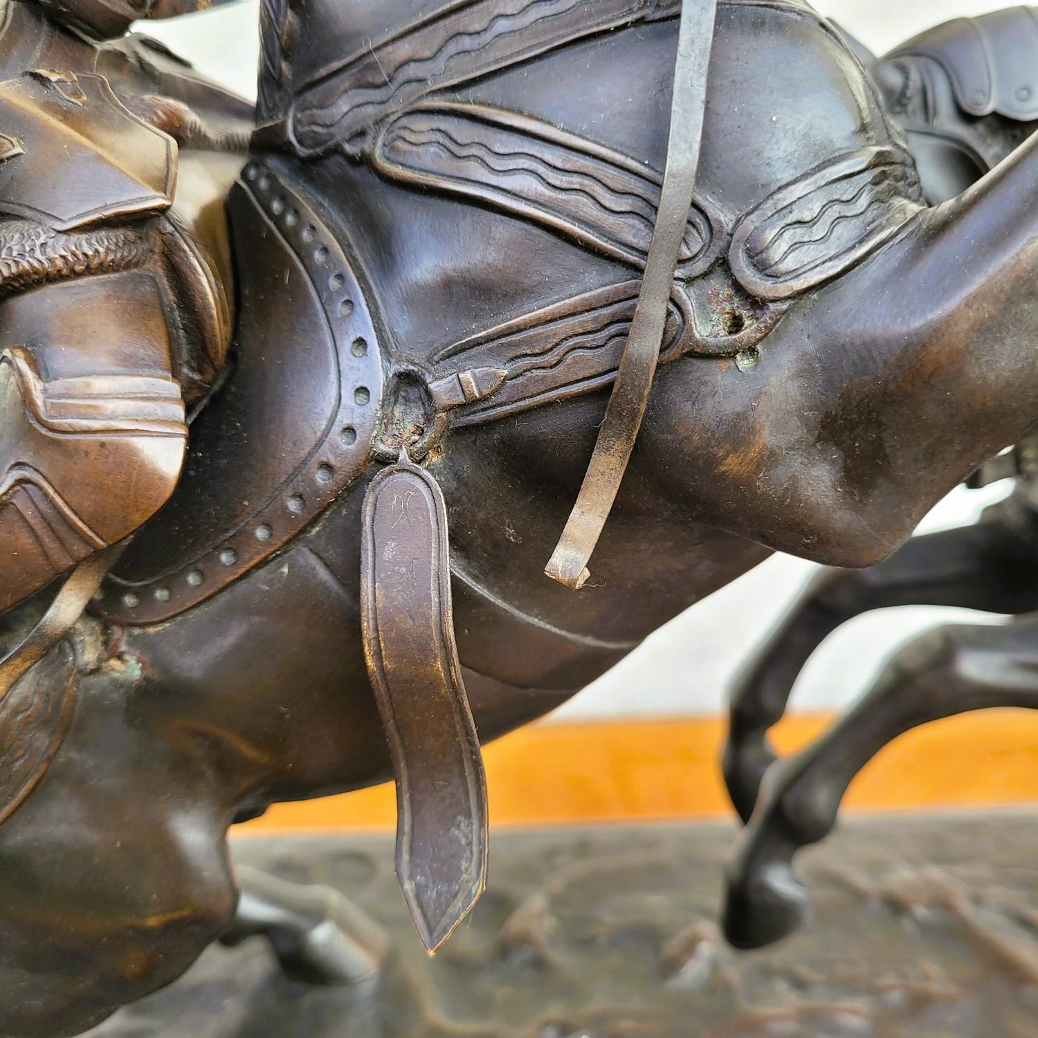 French Model Of Nieuwerkerke, Battle Of The Duke Of Clarence, Bronze, Late 19th Century For Sale