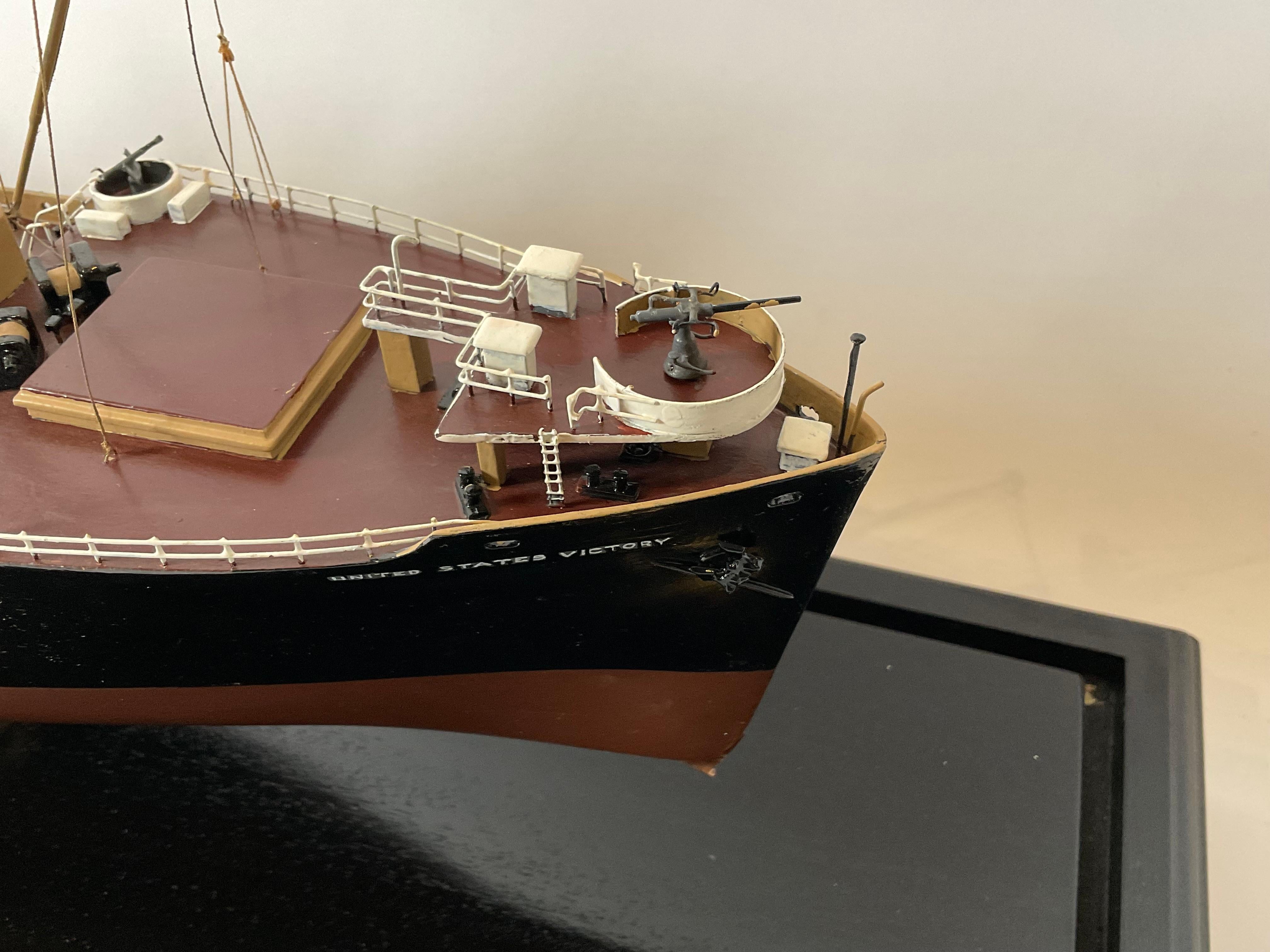 Mid-20th Century Model of the American Merchant Ship “United States Victory” For Sale