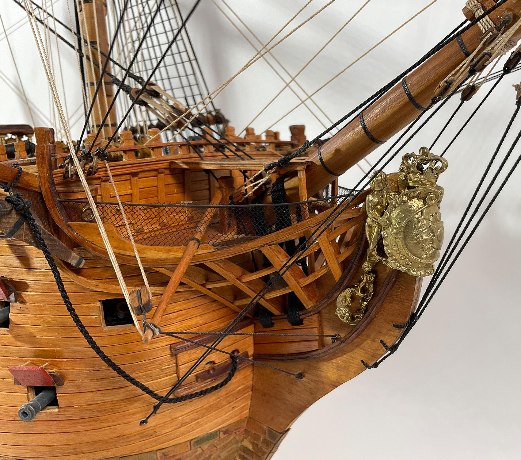 Late 20th Century Model of the British Royal Navy Frigate HMS Victory For Sale