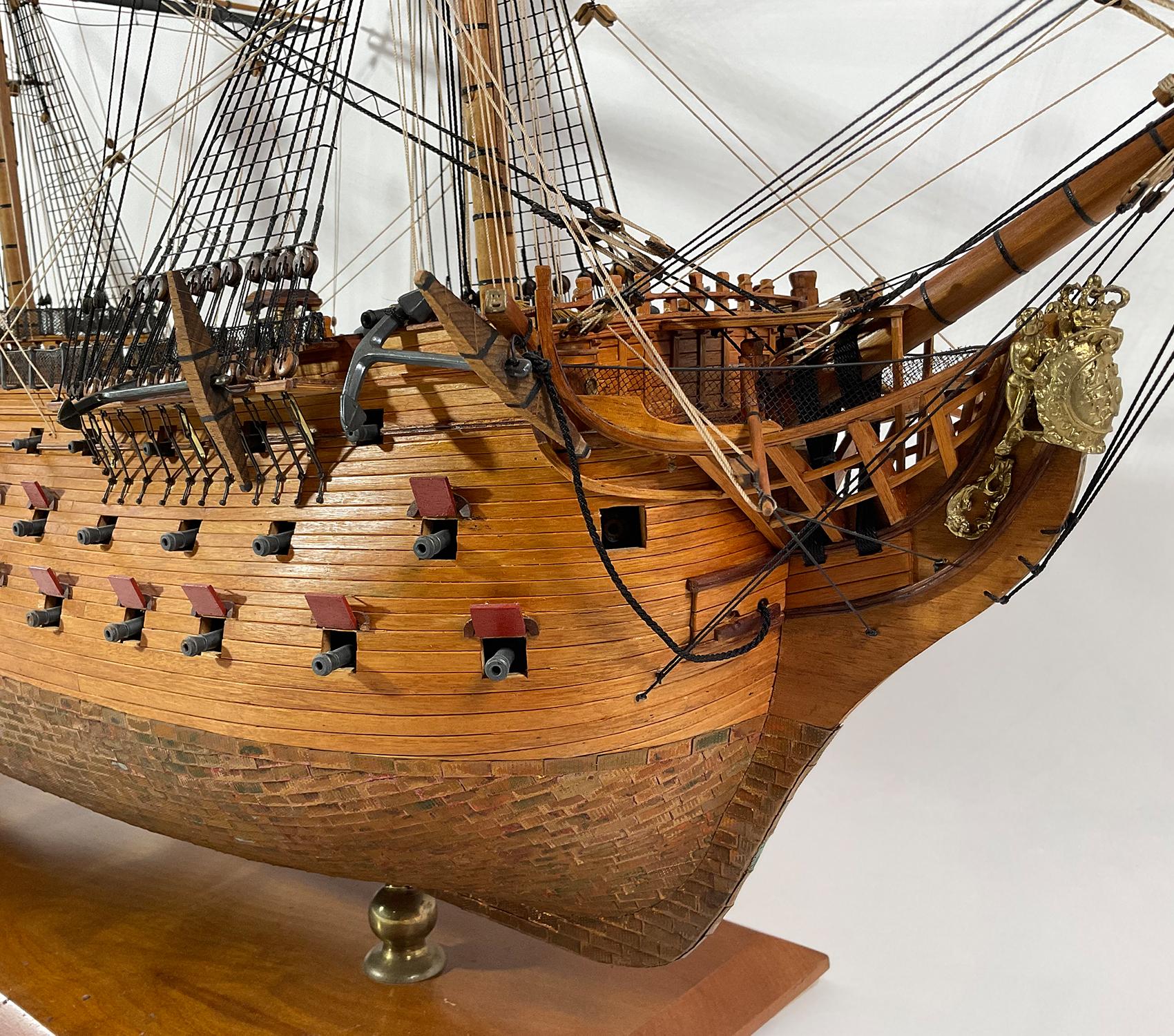 Wood Model of the British Royal Navy Frigate HMS Victory For Sale