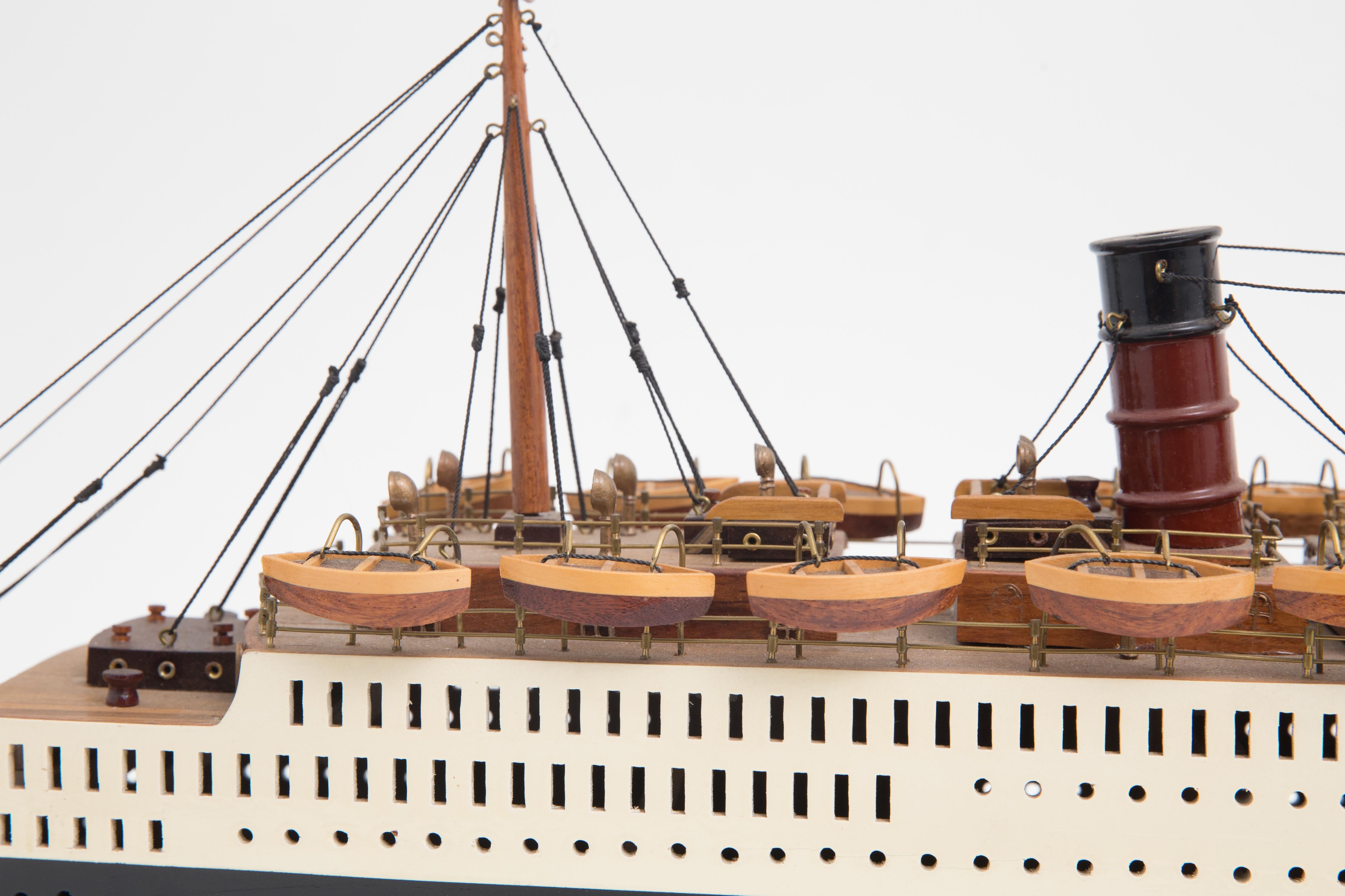 Model of the Cunard luxury Liner, Queen Mary 1