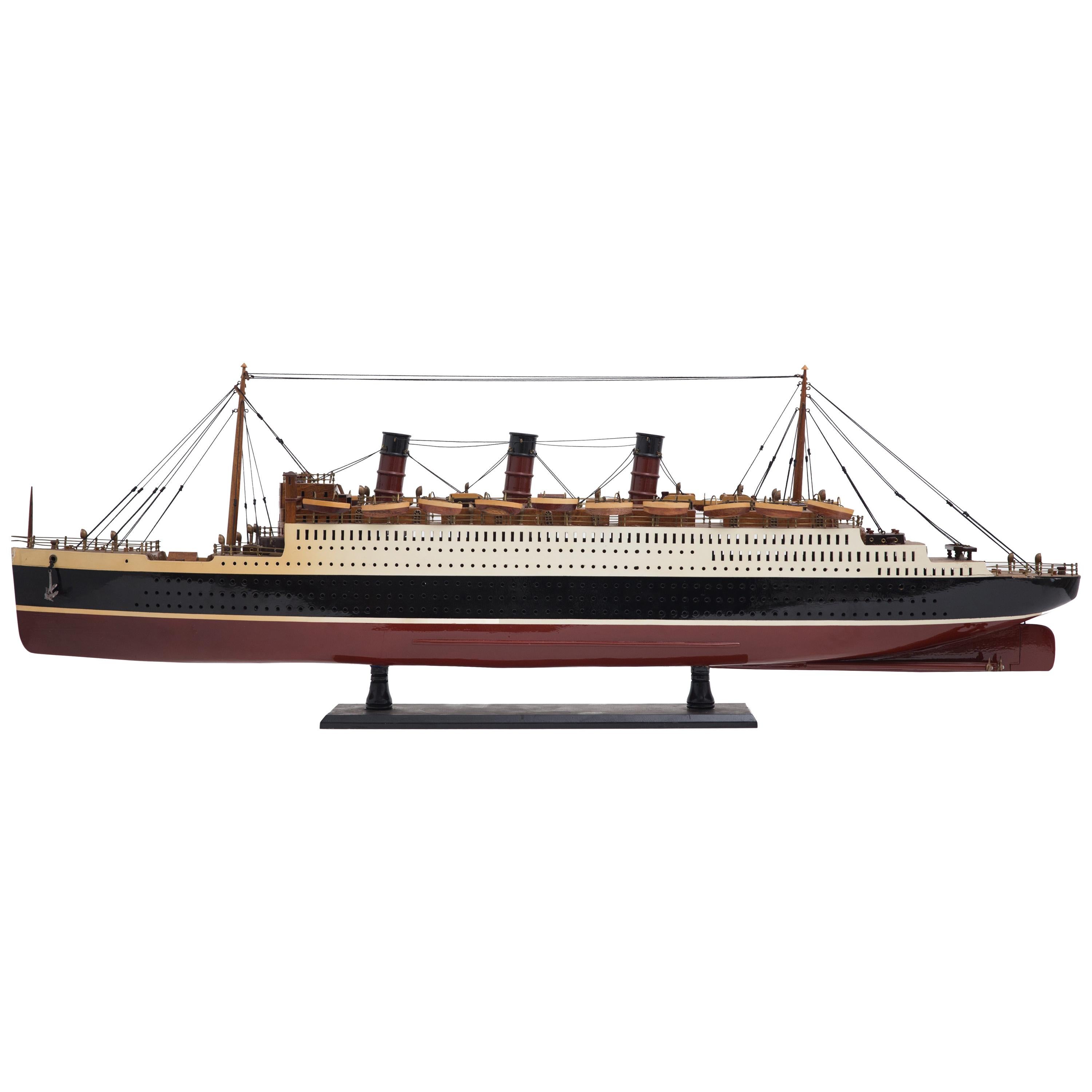 Model of the Cunard luxury Liner, Queen Mary