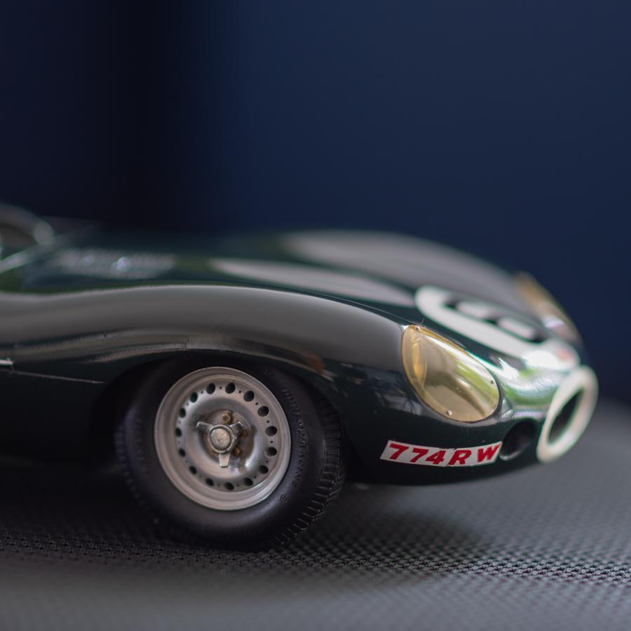 British Model of the Jaguar D-Type Racing Car