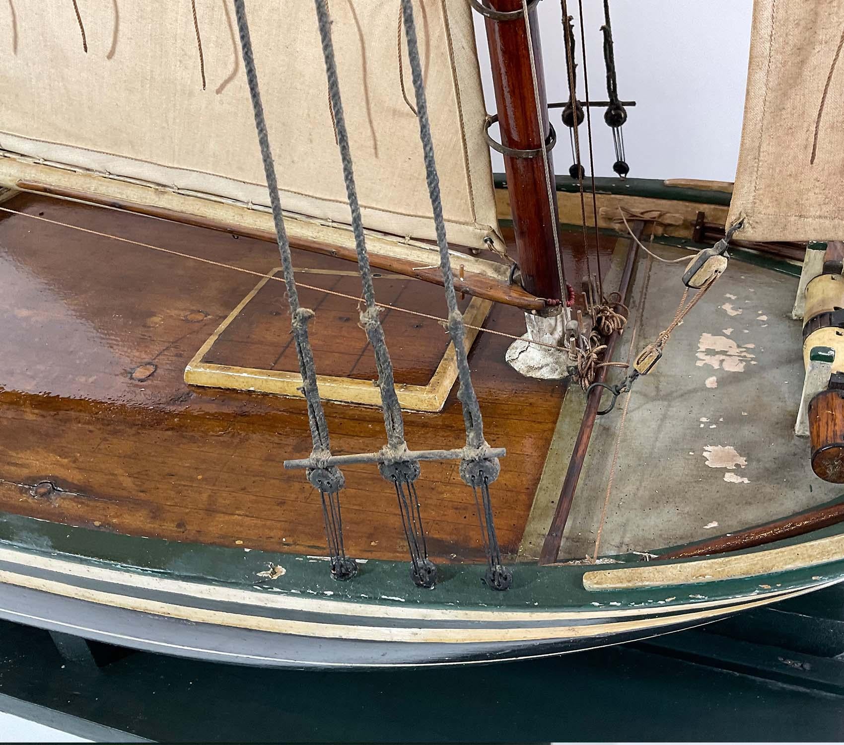 Late 19th Century Model of the Oyster Sloop Fanny Fern of Quincy Mass For Sale
