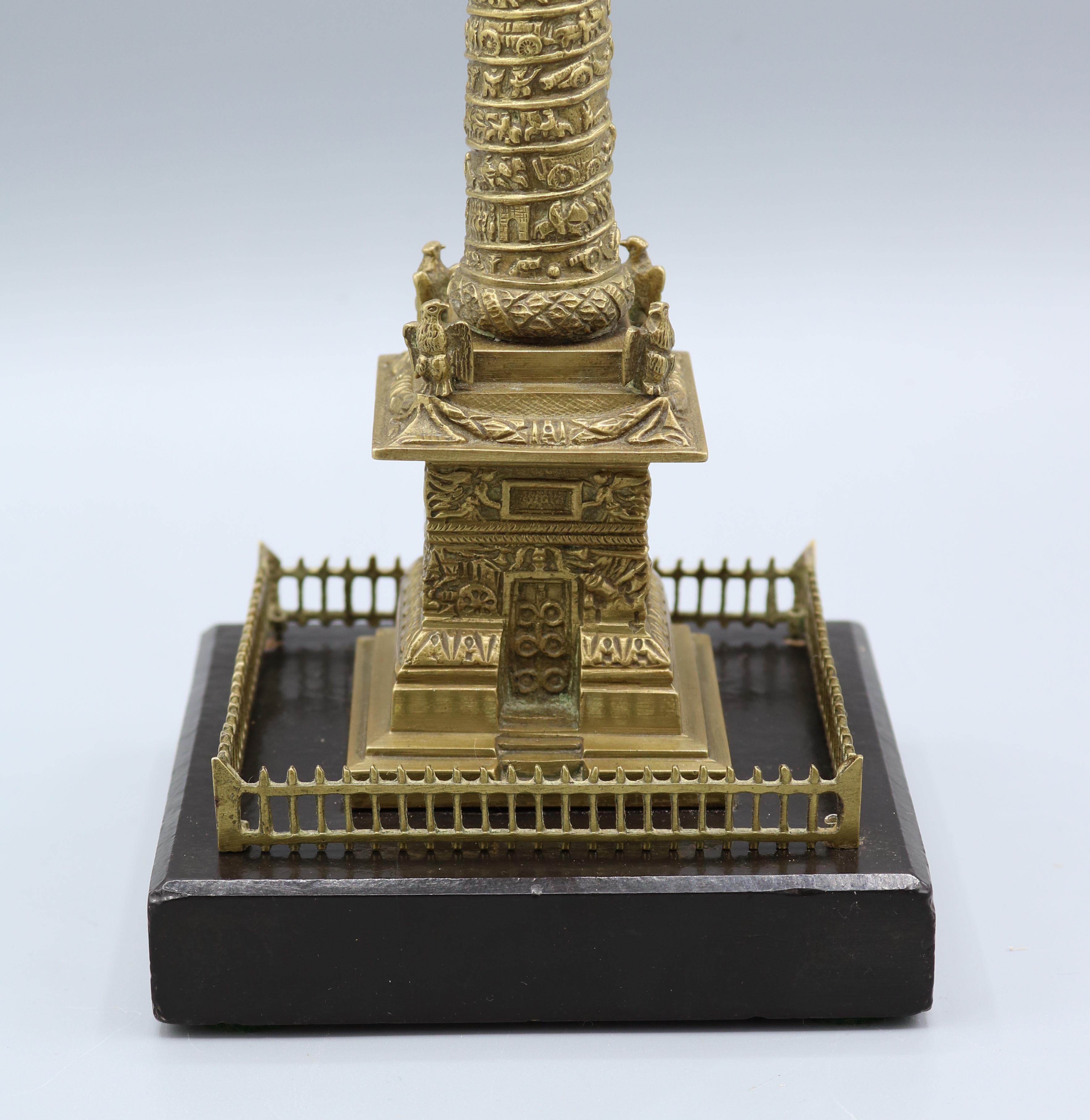 Model of the Place Vendôme Column, Gilt-Brass, Mid-19th Century In Good Condition In London, GB