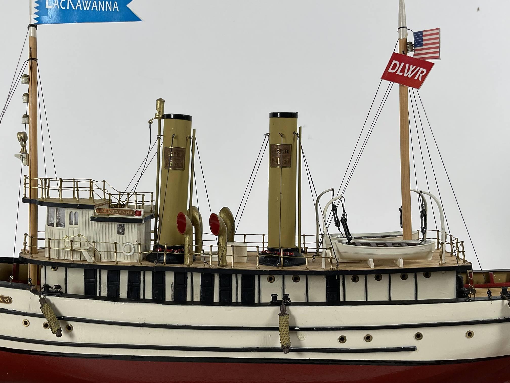 Bois Modèle du bateau à vapeur Lackawana en vente