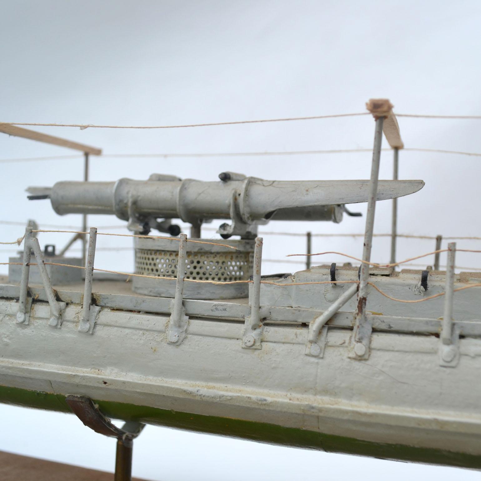 Wood Model of the Torpedo Boat 'Drazki' Ussr, 1907