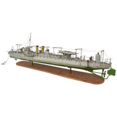 Antique Model of the Torpedo Boat 'Drazki' Ussr, 1907