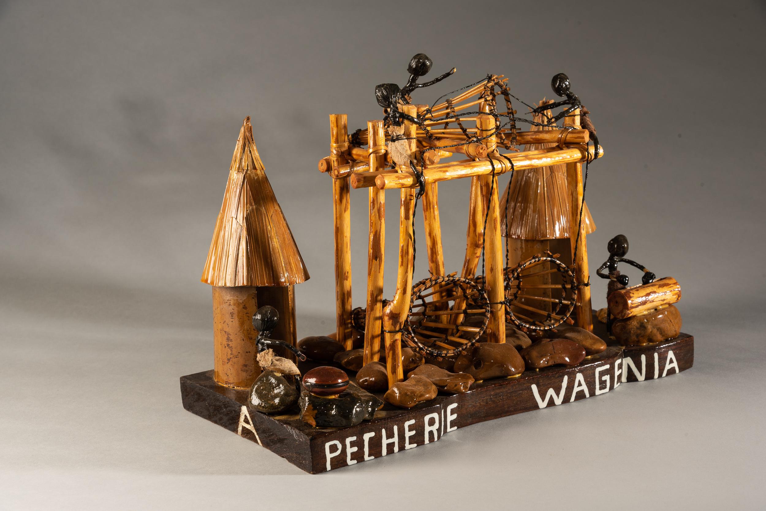 Model of Wagenia Fishing Installation on the Kongo River In Good Condition For Sale In Leuven , BE