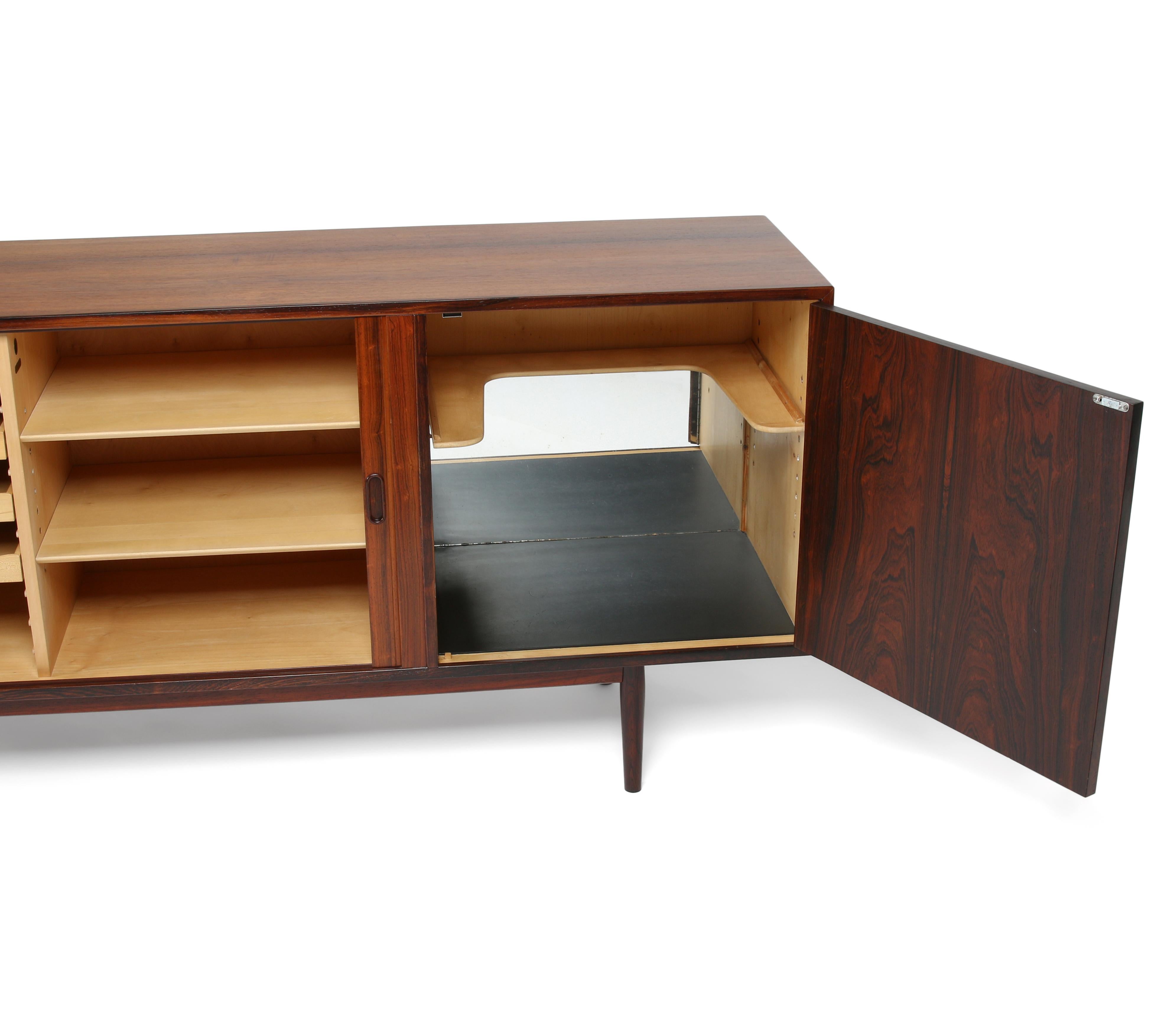 Mid-20th Century Model OS-36 Rosewood Credenza by Arne Vodder for Sibast Furniture, Circa 1960s
