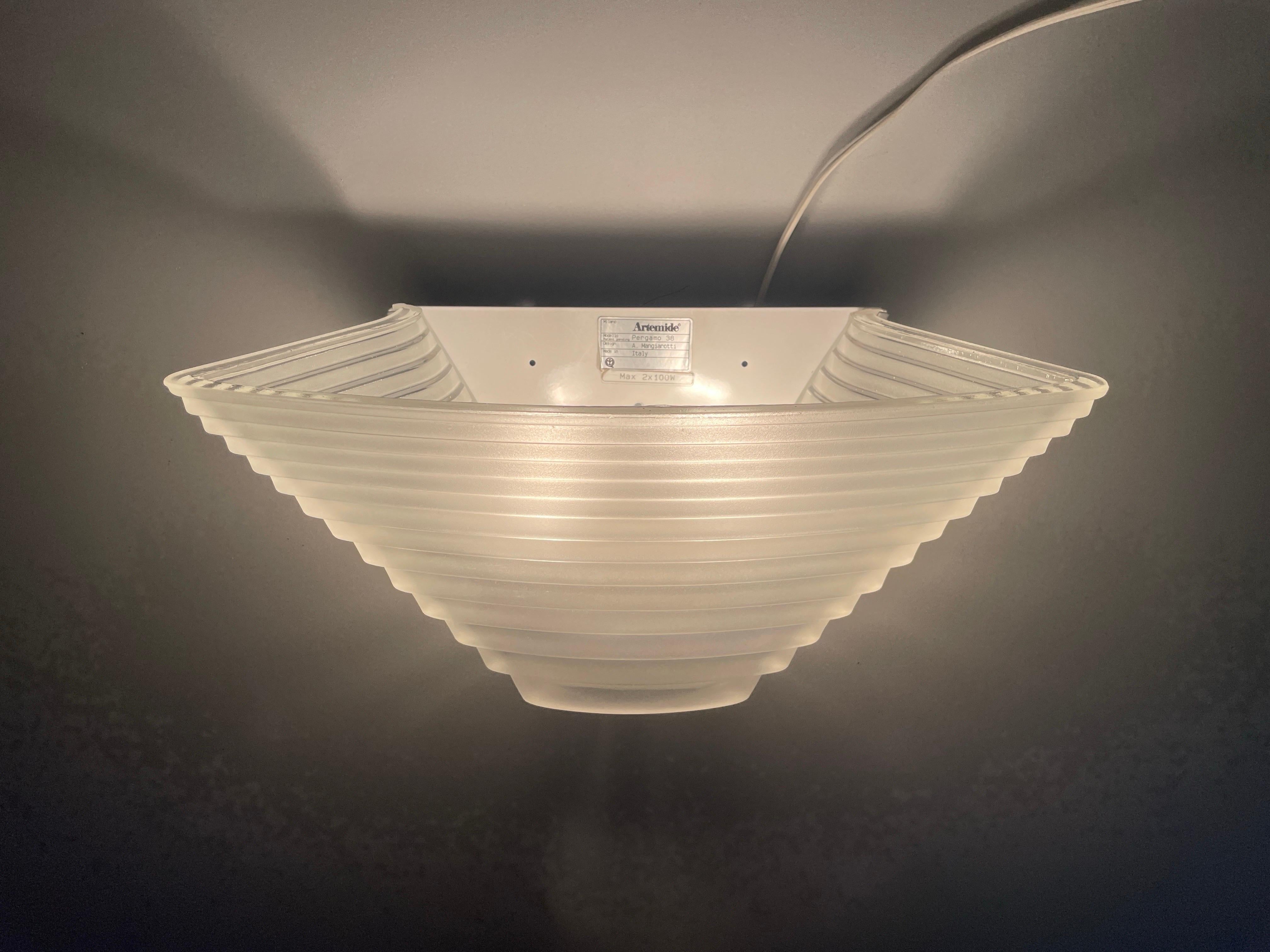 Applique singola Model Pergamo 38 di Angelo Mangiarotti per Artemide, anni '80, Italia in vendita 7