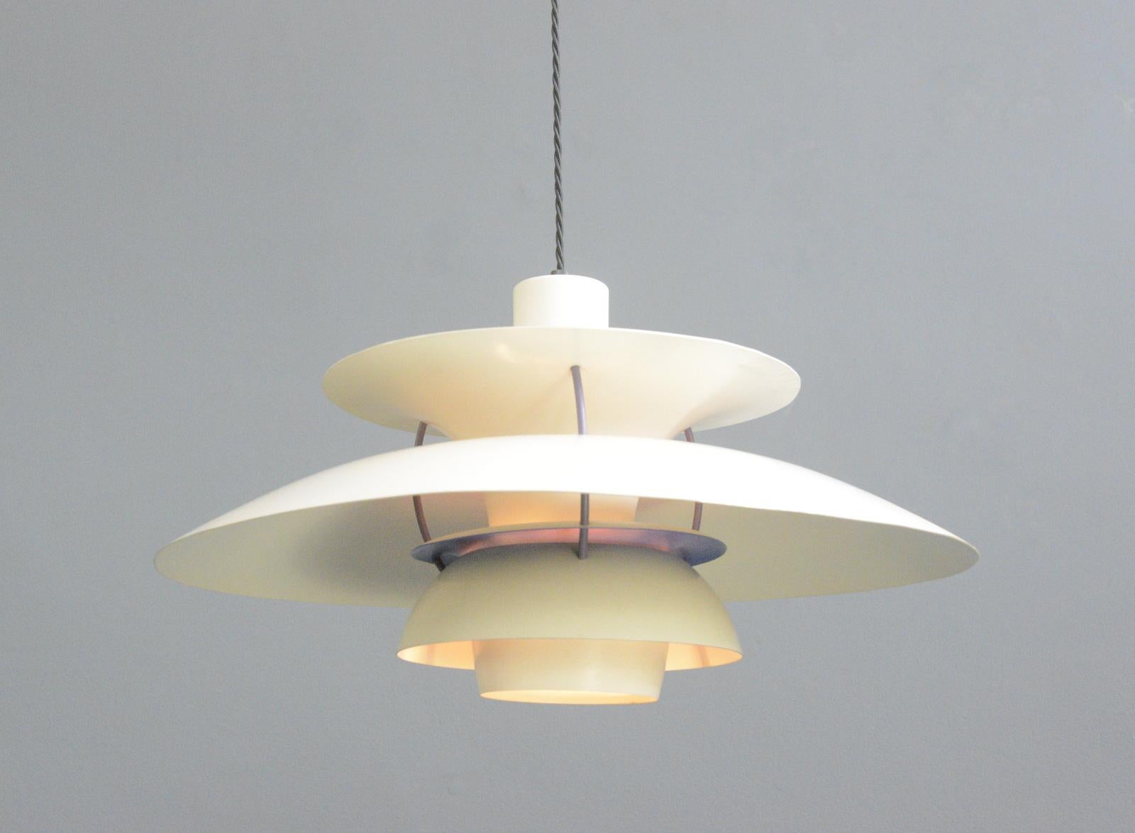 Scandinavian Modern Model PH5 Pendant Light By Louis Poulson Circa 1960s