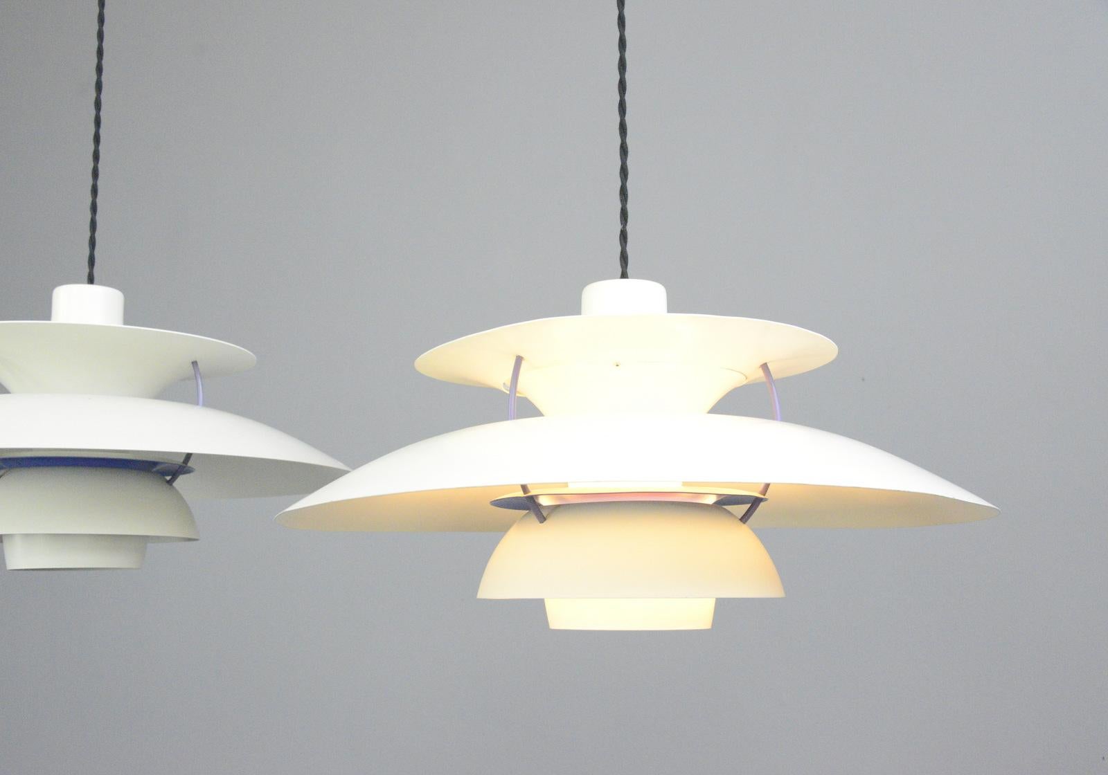 Danish Model PH5 Pendant Lights by Louis Poulson, circa 1960s