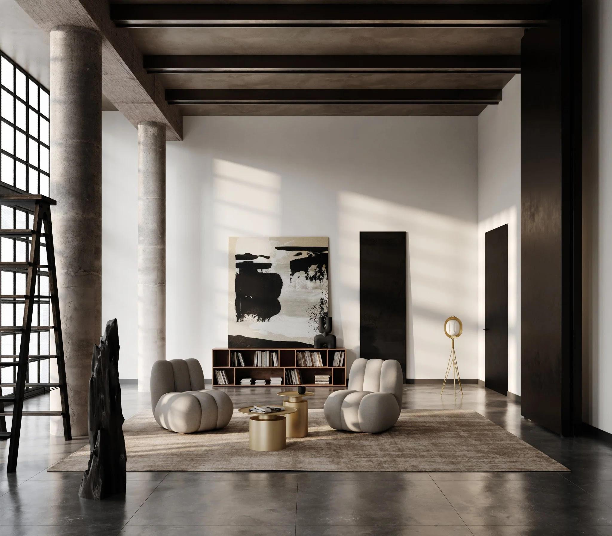 Français Table basse modèle Pillar, design comme une sculpture moderne en vente
