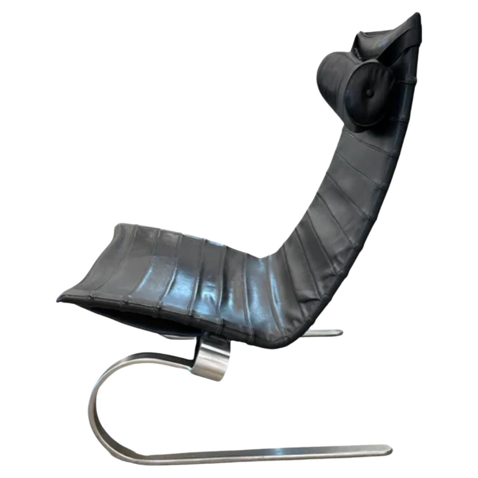 Model "Pk 20" Lounge Chair by Poul Kjaerholm for Fritz Hansen, Denmark, 1989 For Sale