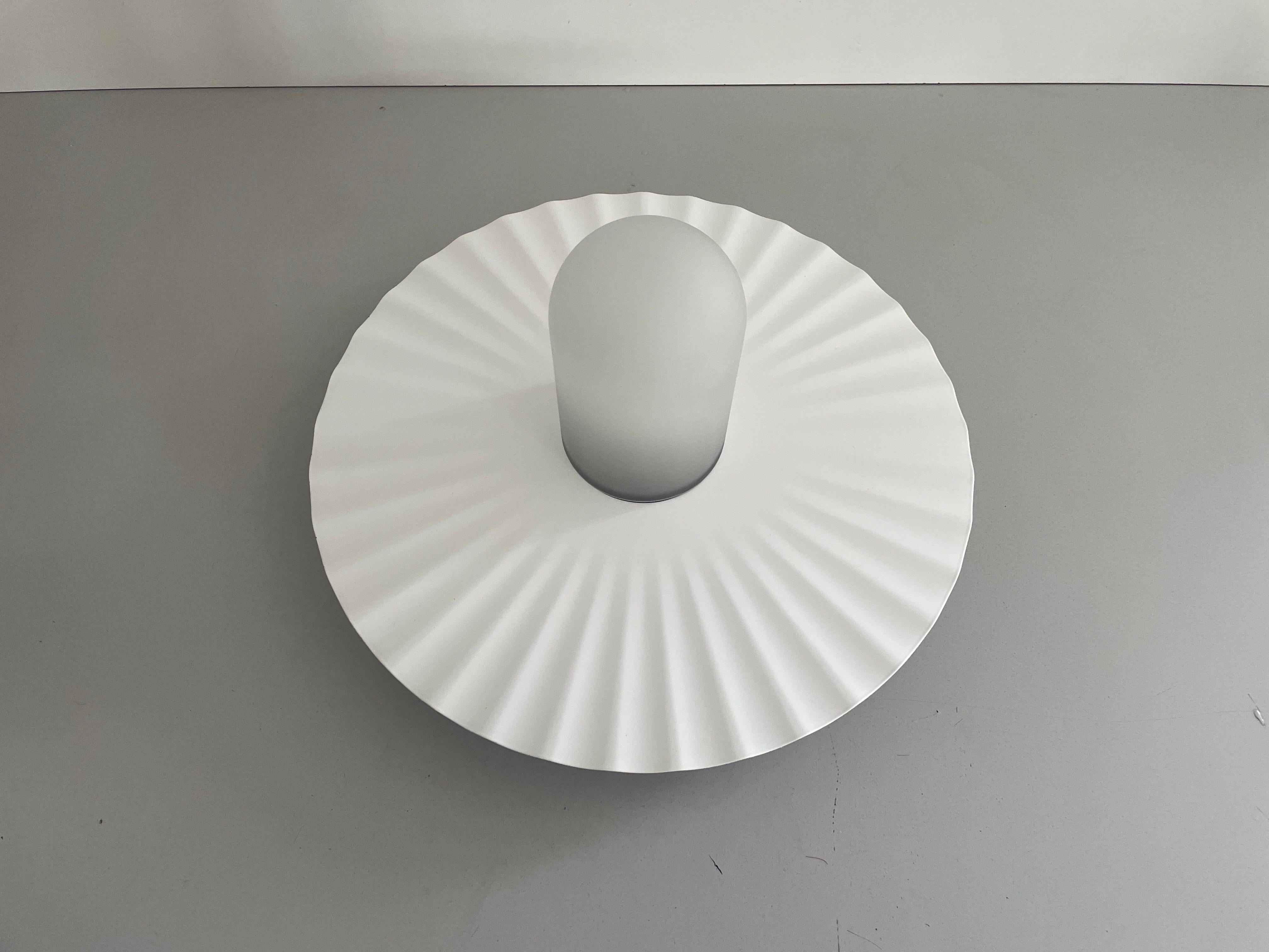 Metal Model Plisse' Flush Mount Light by Achille Castiglioni for Flos, 1970s, Italy For Sale