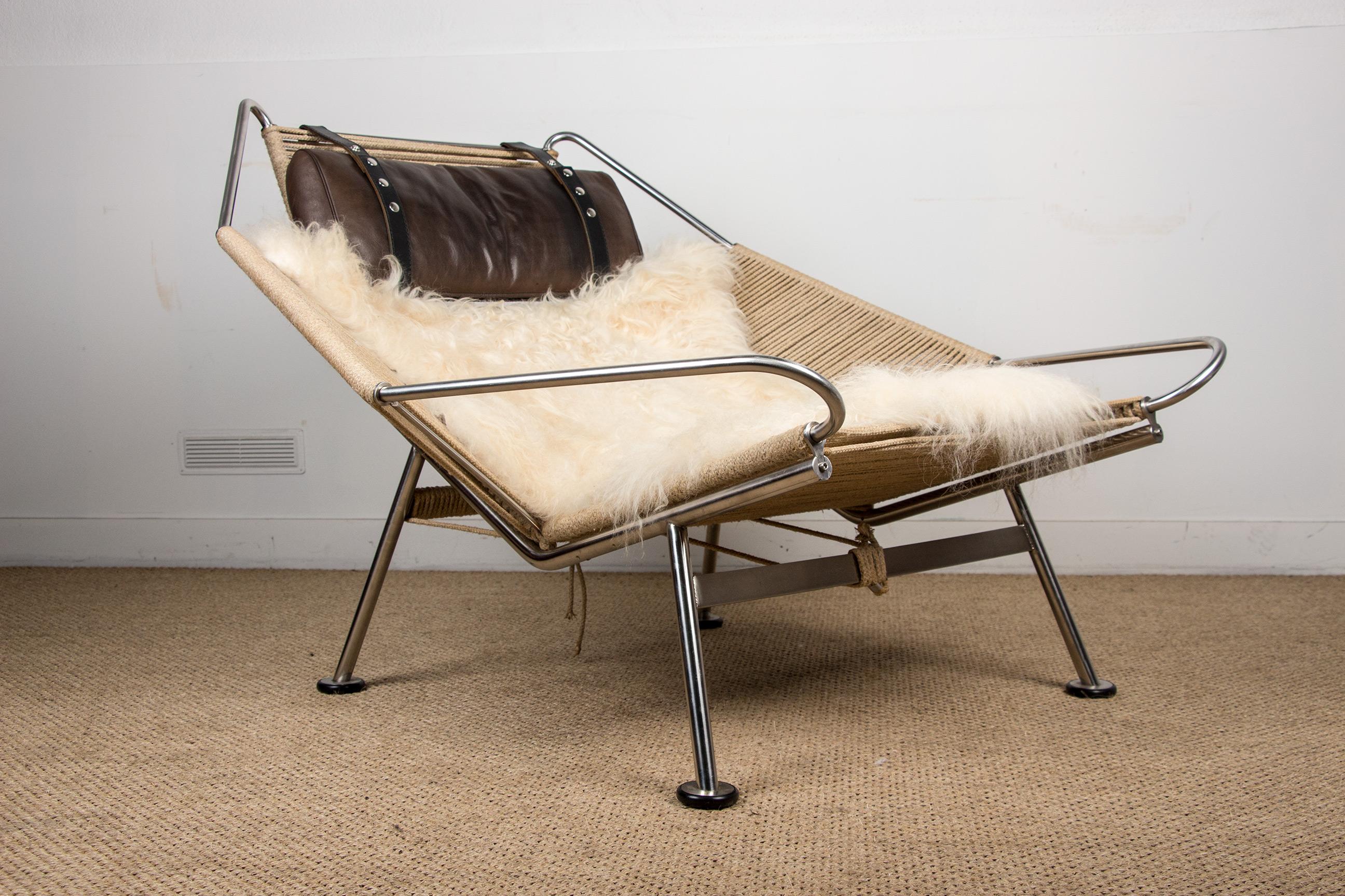 Contemporary Model PP225 Flag Halyard Lounge Chair by Hans J. Wegner for PP Møbler, 2006