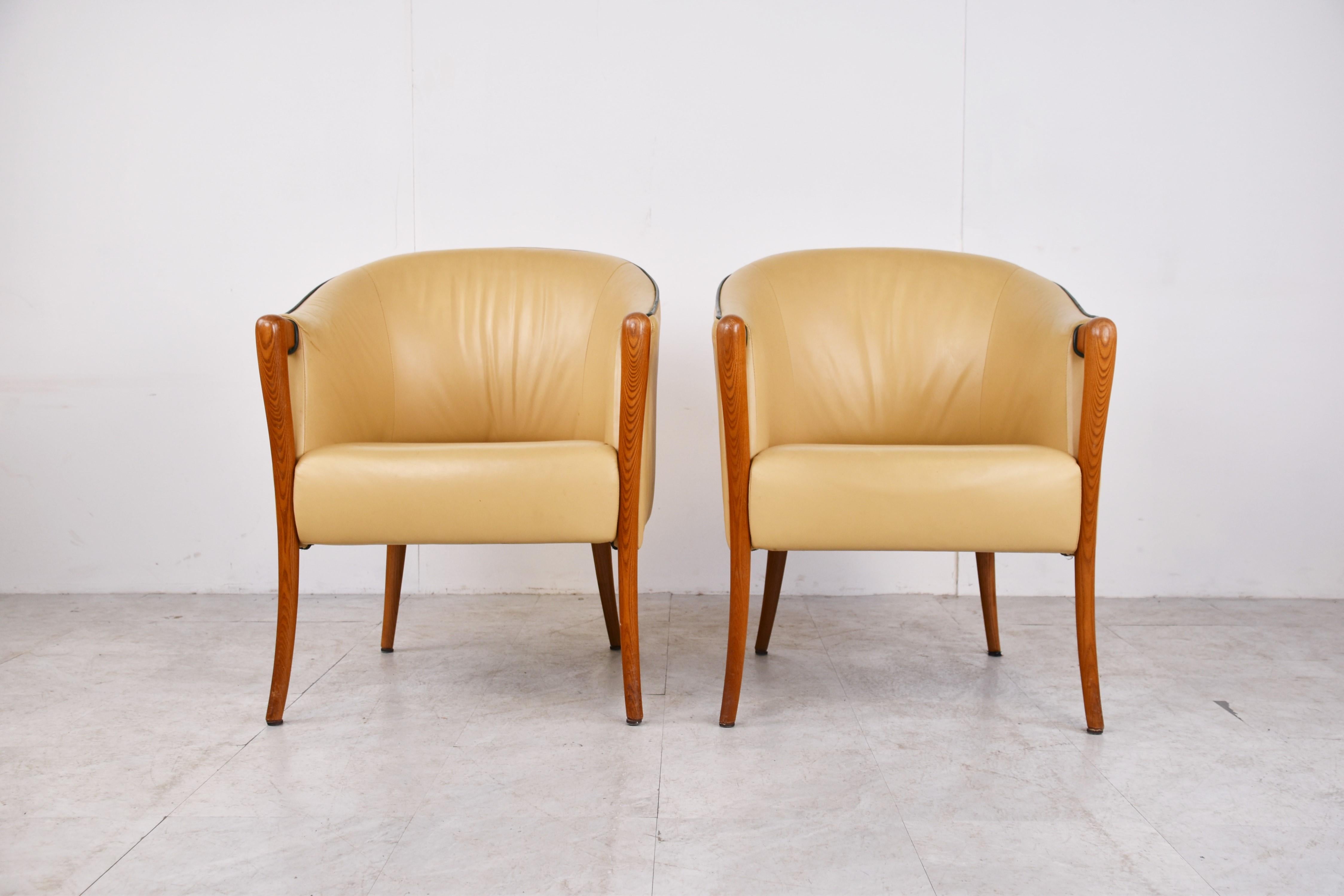 Neoclassical Model Progetti 63340 Lounge Chairs by Umberto Asnago for Giorgetti, 1980s