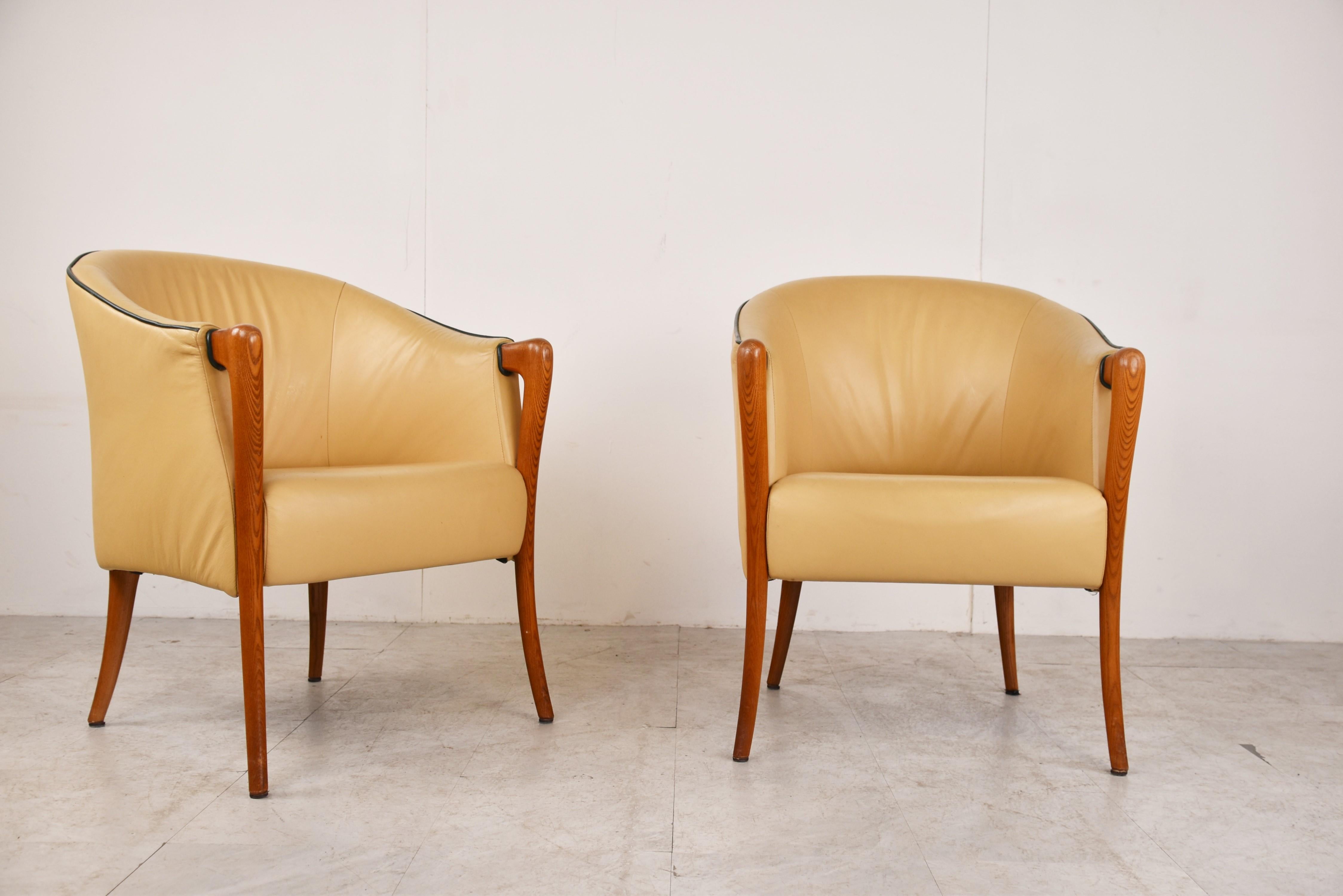 Model Progetti 63340 Lounge Chairs by Umberto Asnago for Giorgetti, 1980s In Excellent Condition In Leuven, Vlaams Gewest