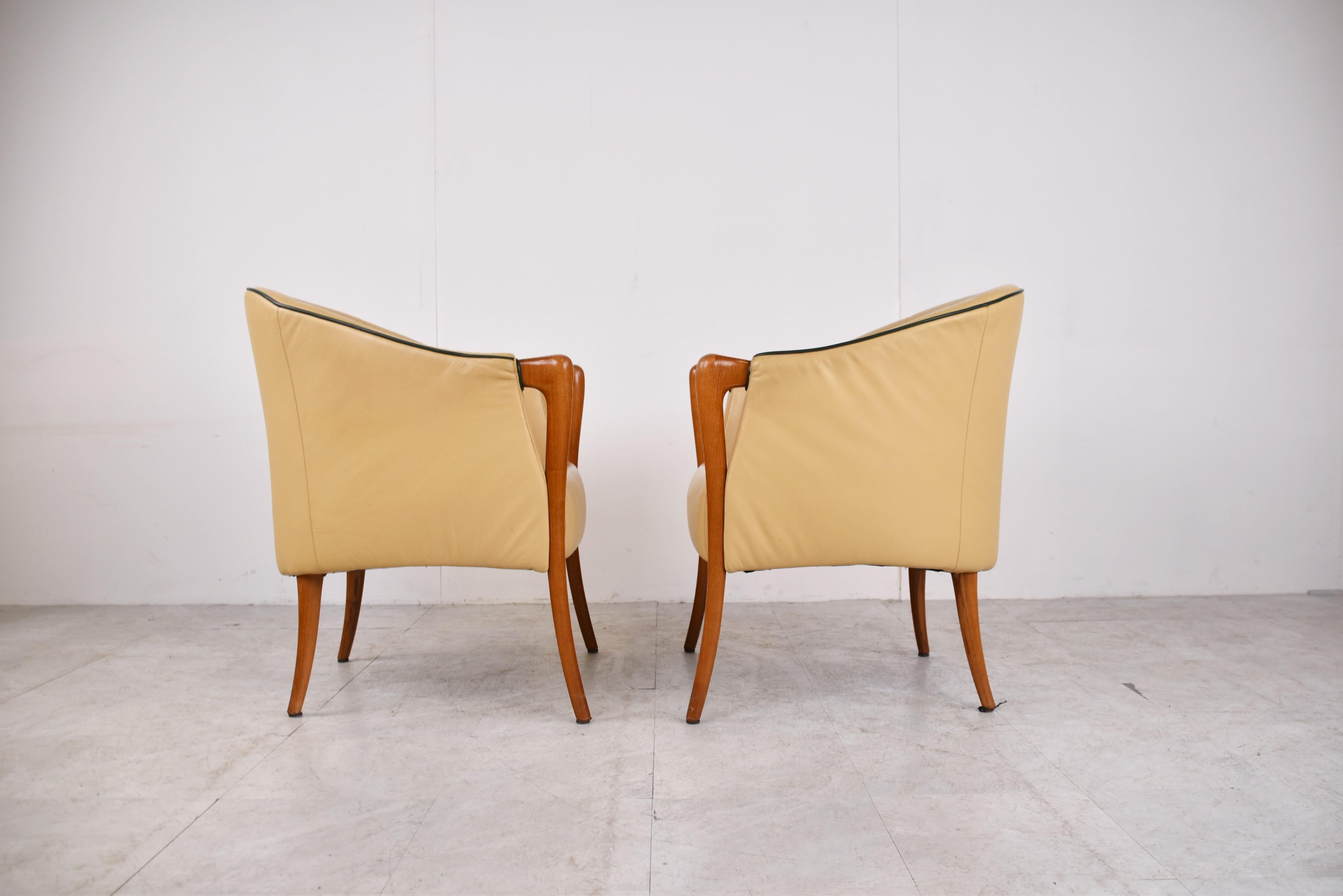 Late 20th Century Model Progetti 63340 Lounge Chairs by Umberto Asnago for Giorgetti, 1980s
