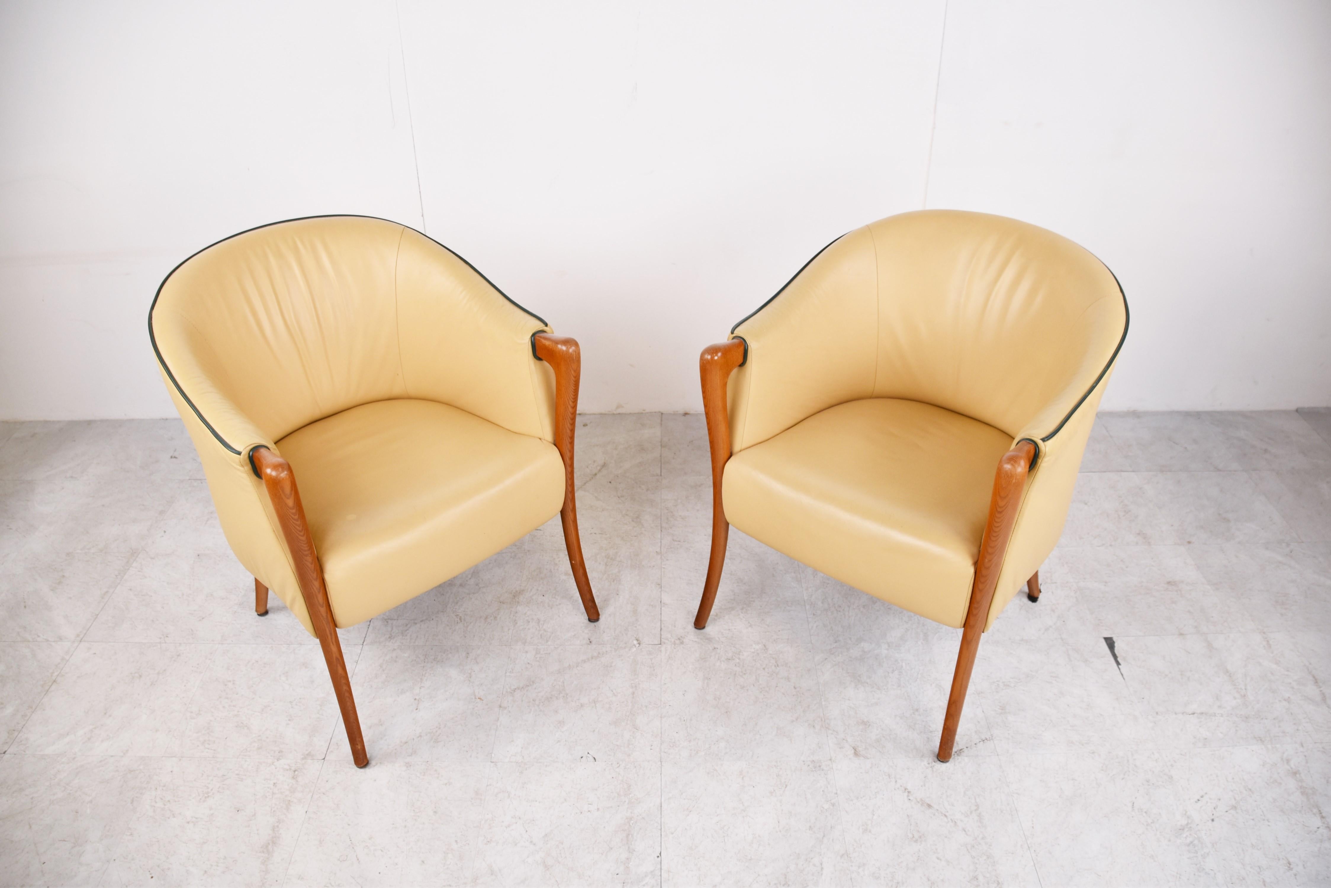 Model Progetti 63340 Lounge Chairs by Umberto Asnago for Giorgetti, 1980s 1