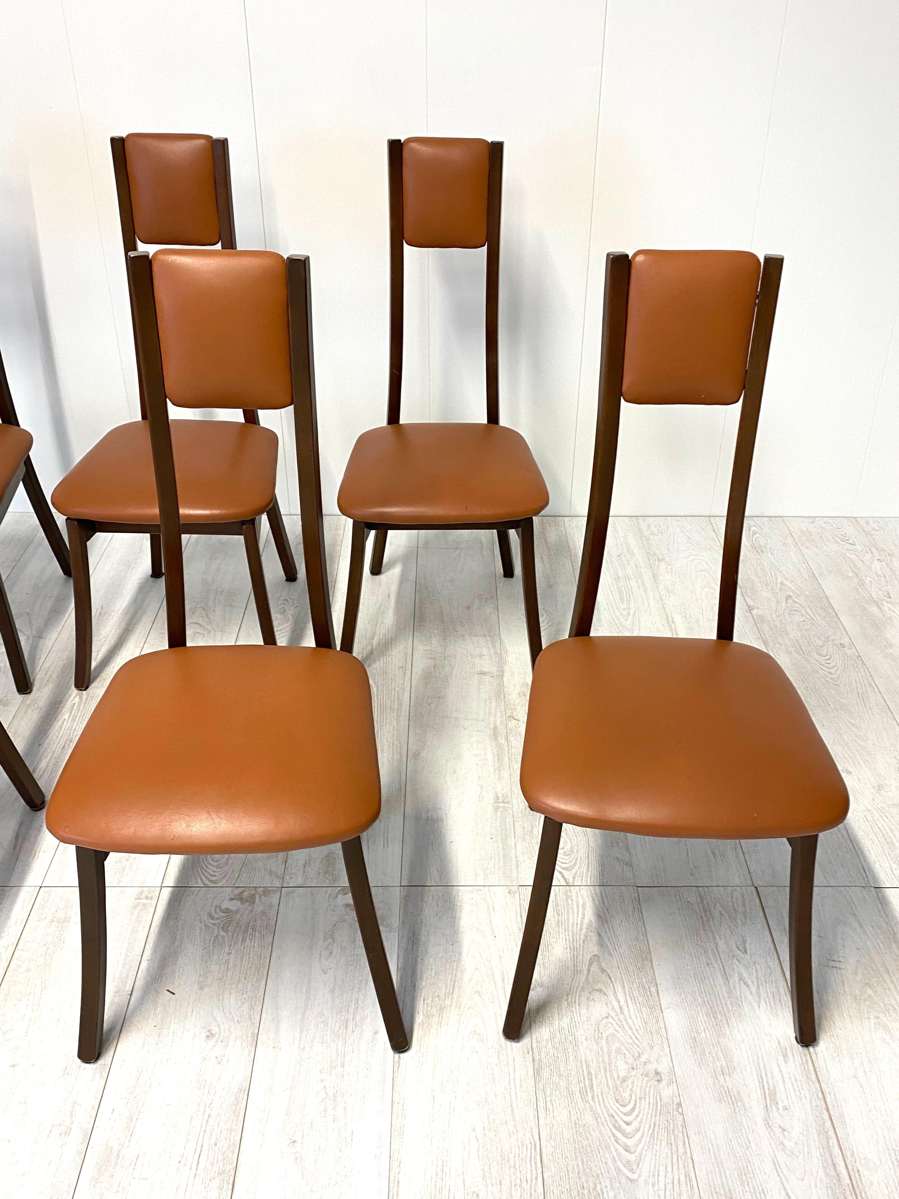 Sedie da pranzo Model Programma S11 di Angelo Mangiarotti, set da 6 in vendita 1