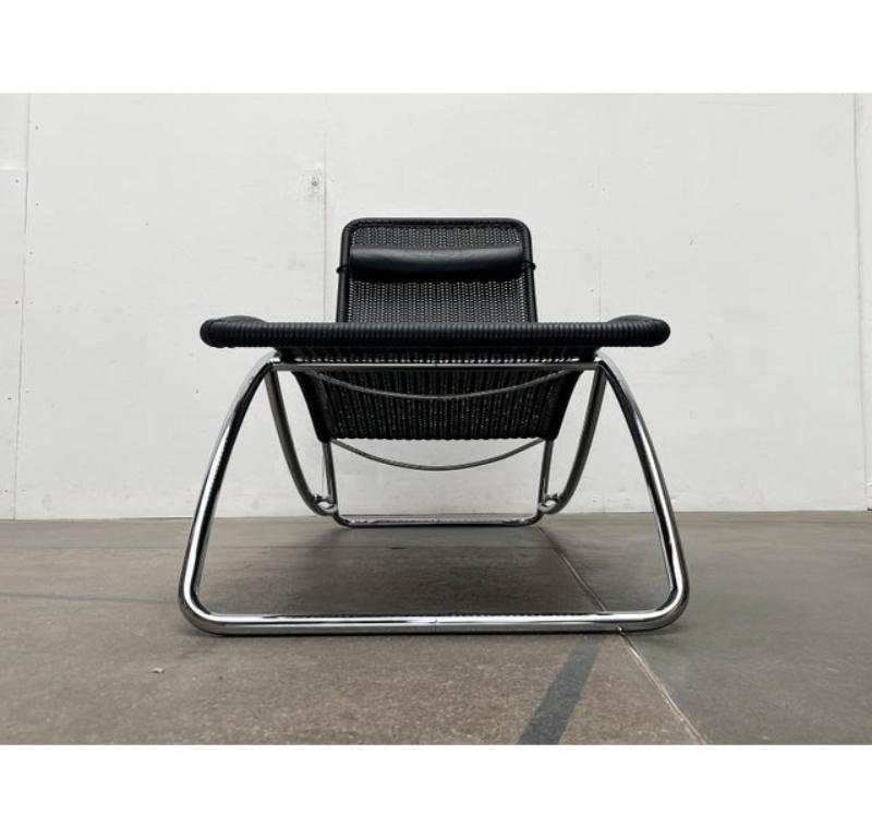 Model S 828 Chaise Longue Schaukelstuhl aus Stahlrohr von Torben, 1980er Jahre im Angebot 6
