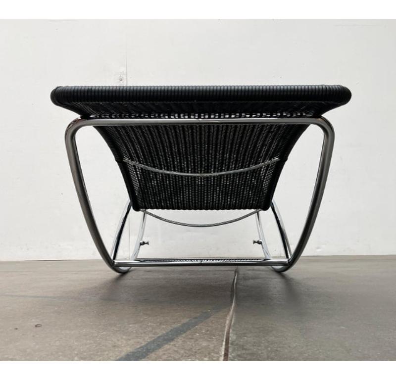 Model S 828 Chaise Longue Schaukelstuhl aus Stahlrohr von Torben, 1980er Jahre im Angebot 8