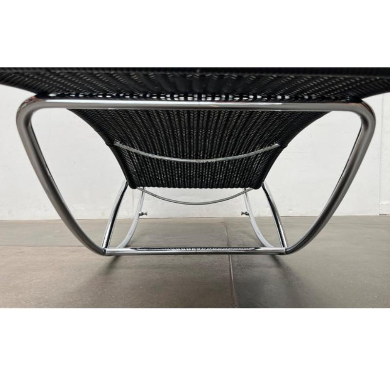 Model S 828 Chaise Longue Schaukelstuhl aus Stahlrohr von Torben, 1980er Jahre im Angebot 11