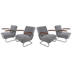 Model S411 Armchairs by Thonet circa 1930s Midcentury Bauhaus Period