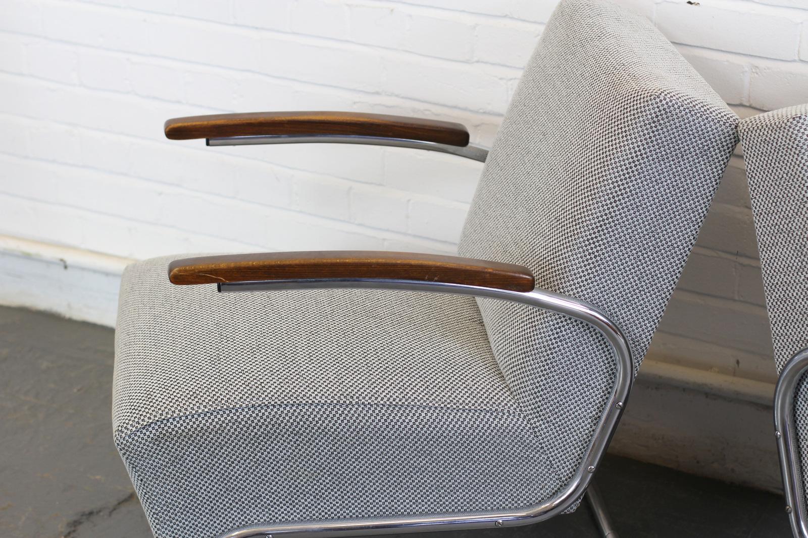 Modell S411 Bauhaus-Sessel von Thonet:: um 1930er Jahre (Metall)