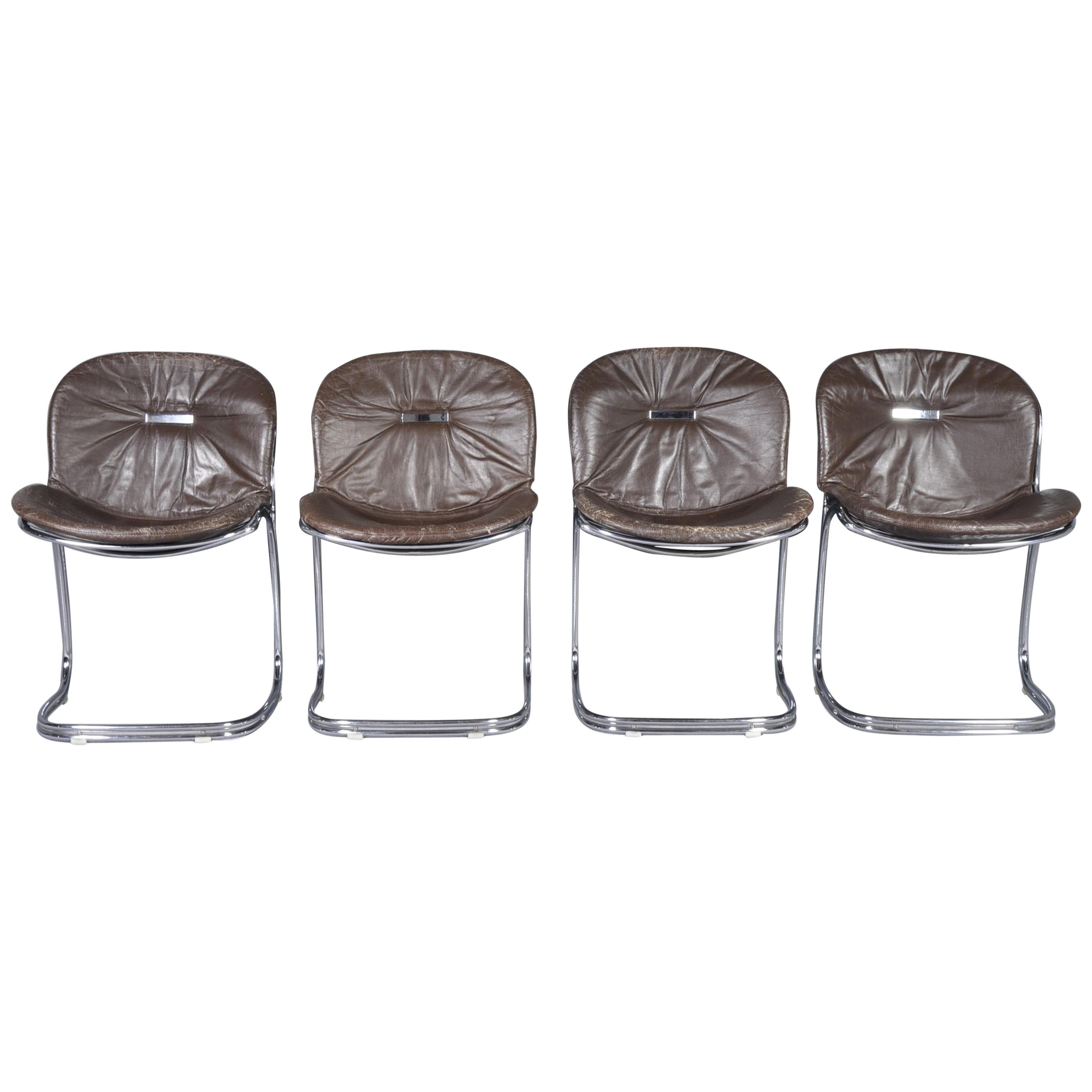 Model Sabrina Chairs by Gastone Rinaldi for Rima, 1970s, Set of Four For Sale