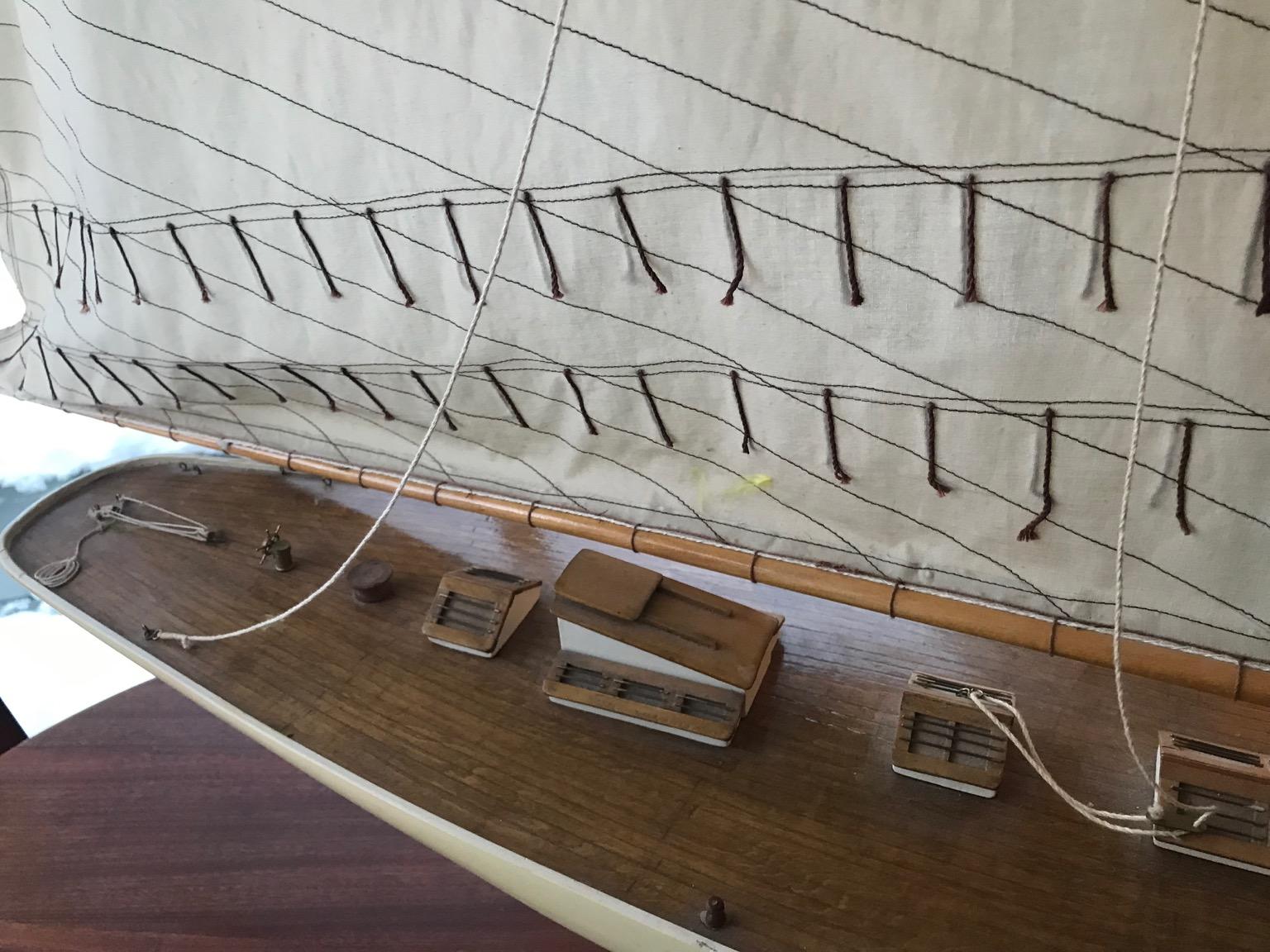 Unknown Model Sailboat of Impressive Stature and Workmanship For Sale