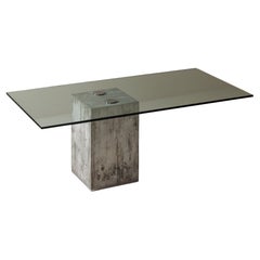 Model Sapo dining table by Sergio and Giorgio Saporiti for Saporiti Italia 1972.