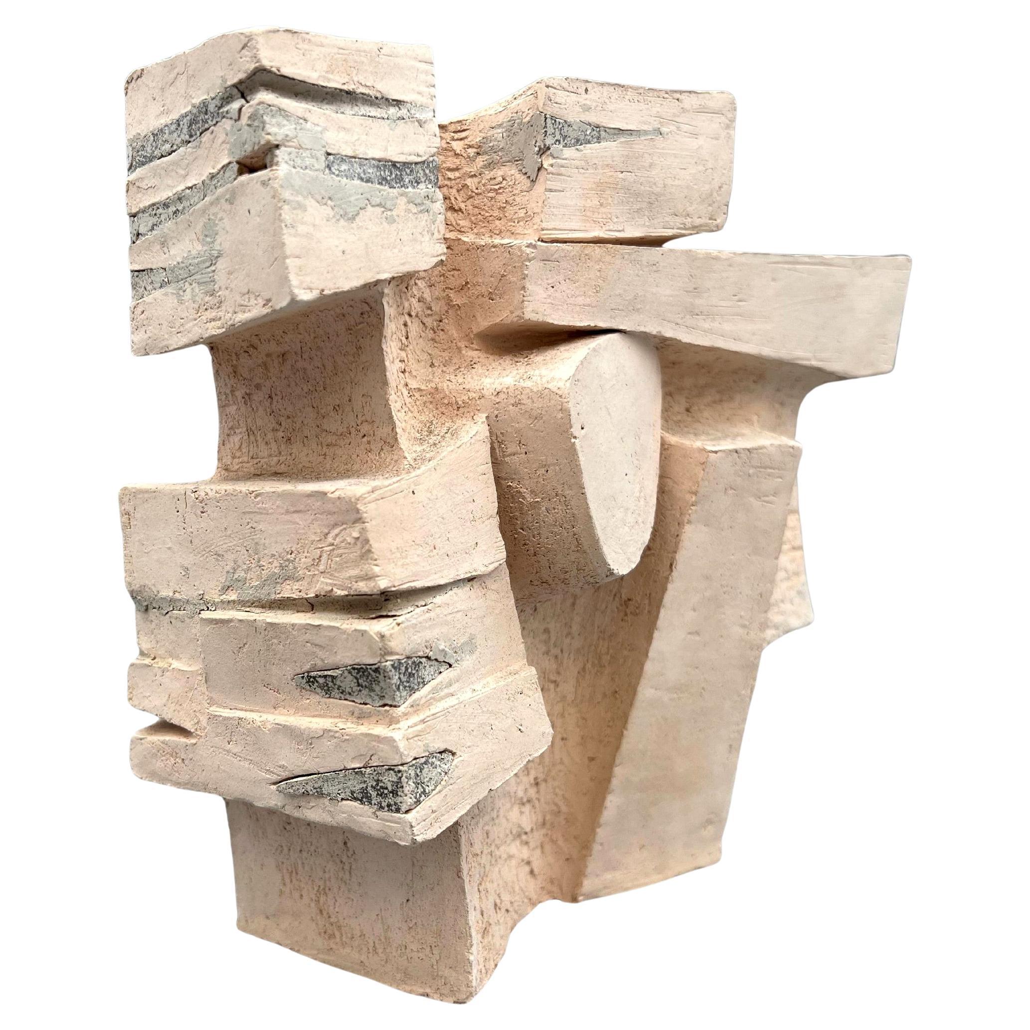 Model sculpture in clay and cement, by Michel Lucotte, France, circa 1970