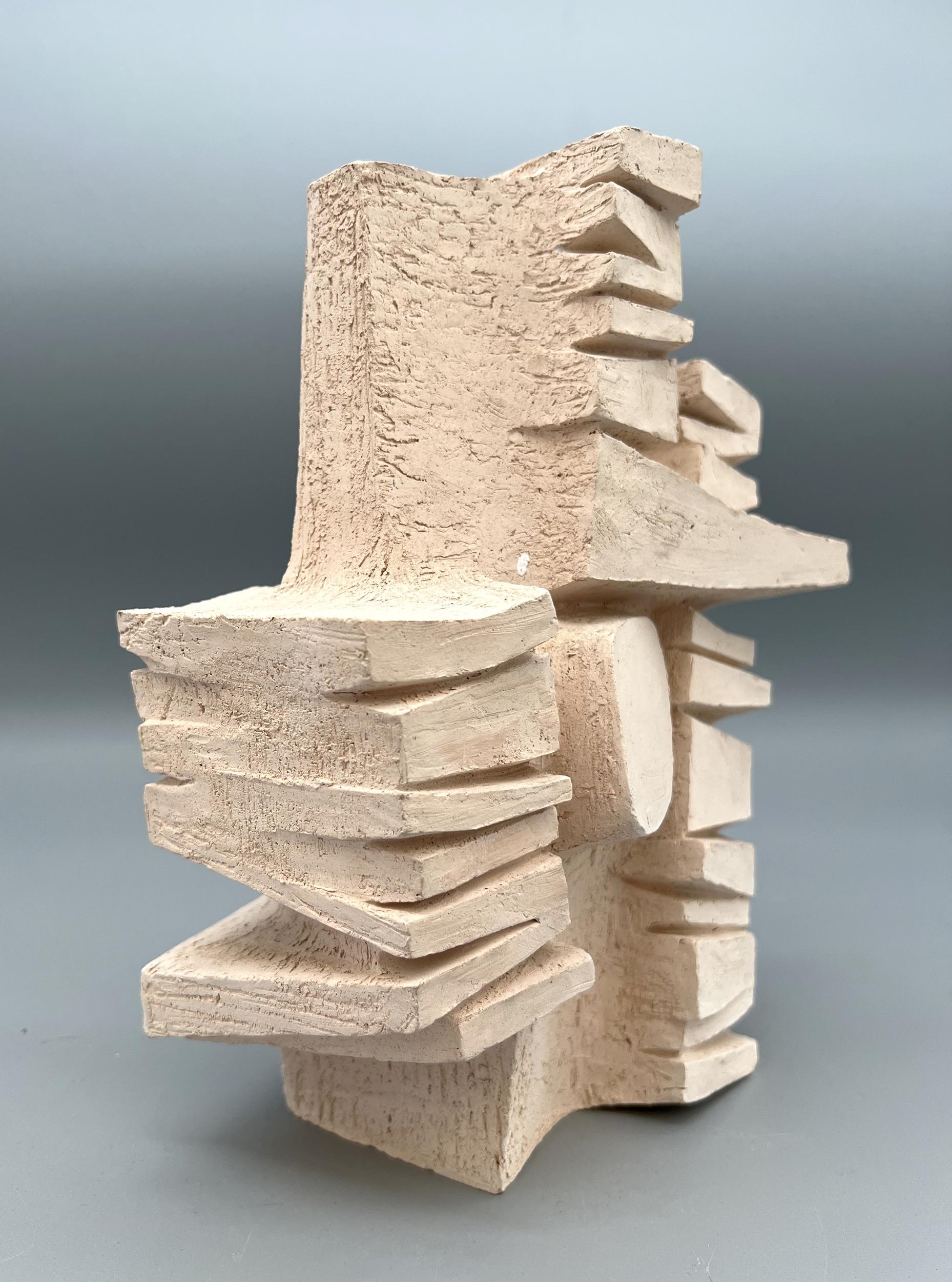 Model sculpture in clay, by Michel Lucotte, France, circa 1965 In Good Condition For Sale In Paris, FR