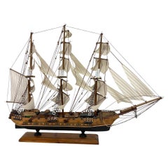 MODEL SHIP, “Fragata Siglo XVIII” Large Handmade Antique English Decorative Ship