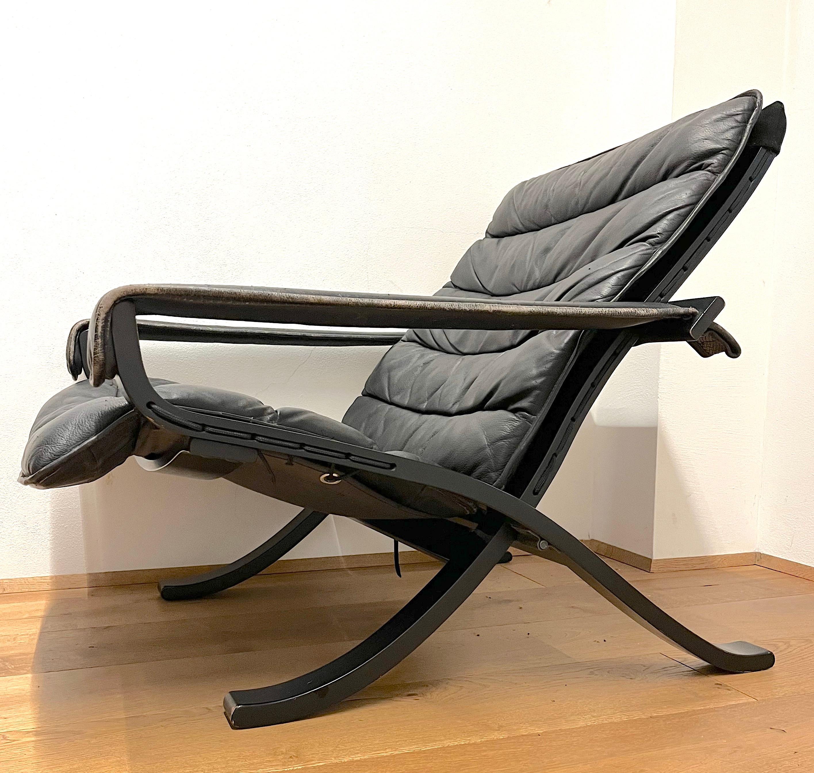 Modell Siesta-Sessel, Ingmar Relling für Westnofa zugeschrieben, 1960er Jahre (Moderne der Mitte des Jahrhunderts)