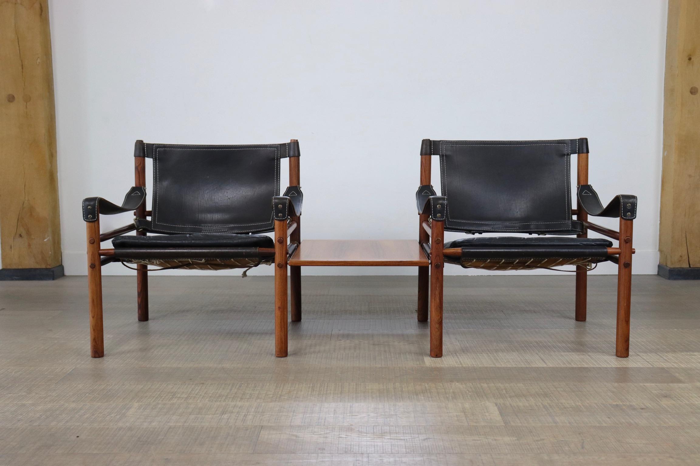 Model Sirocco Easy Chairs with Side Table by Arne Norell for Arne Norell AB, 196 In Excellent Condition In ABCOUDE, UT