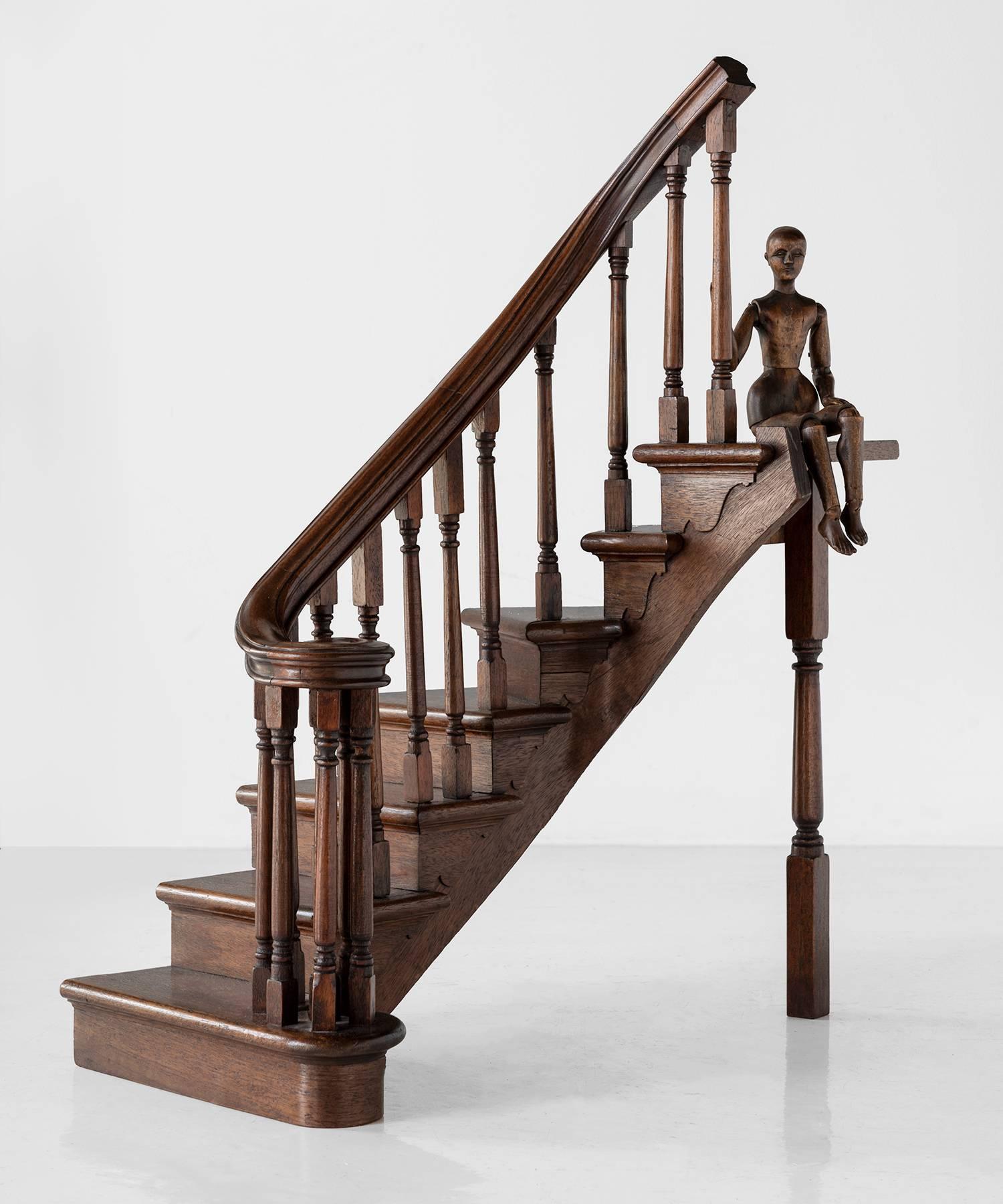 Model staircase, circa 1900

Exquisitely carved freestanding miniature staircase made of oak.