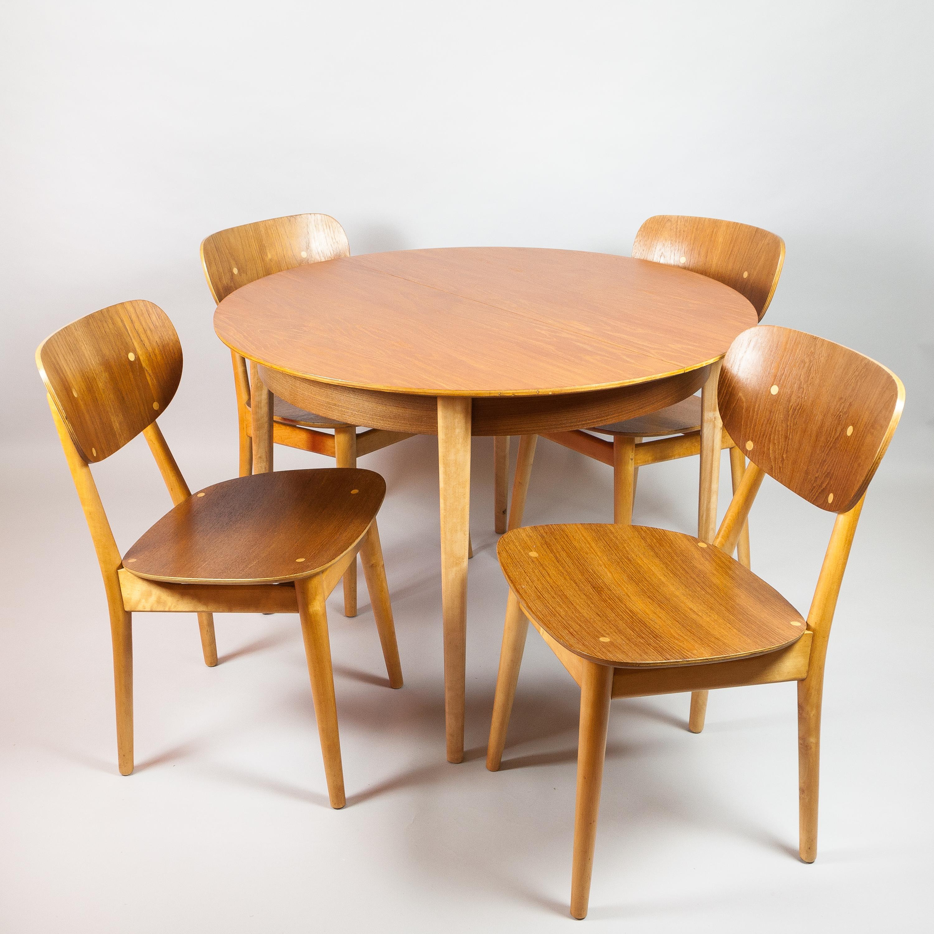 Model TB05 Teak and Maple Dining Table by Cees Braakman for Pastoe, 1950s 6