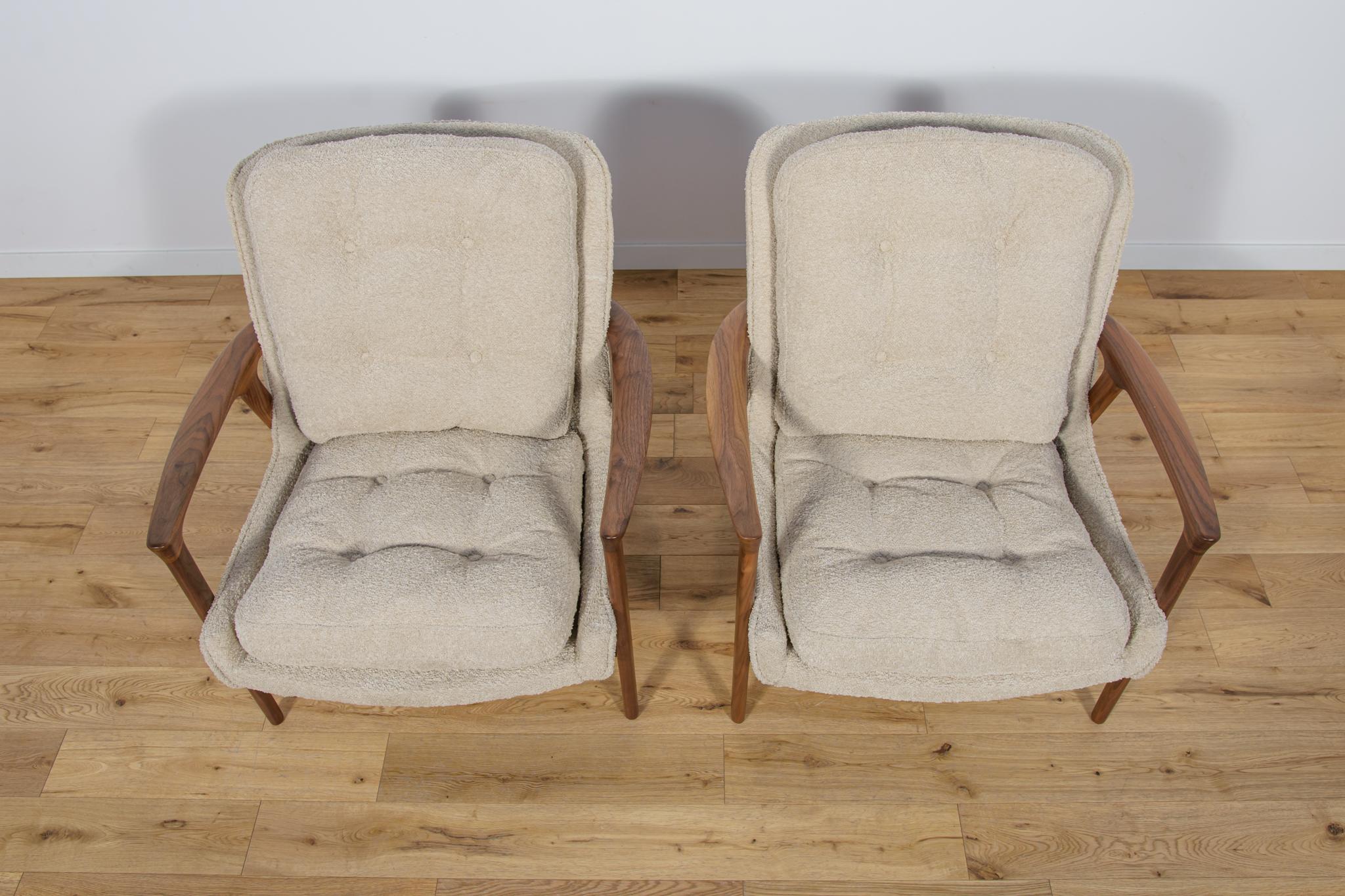 Mid-Century Modern Model Tulip Armchairs by Inge Andersson for Bröderna Andersson, 1960s, Set of 2 For Sale