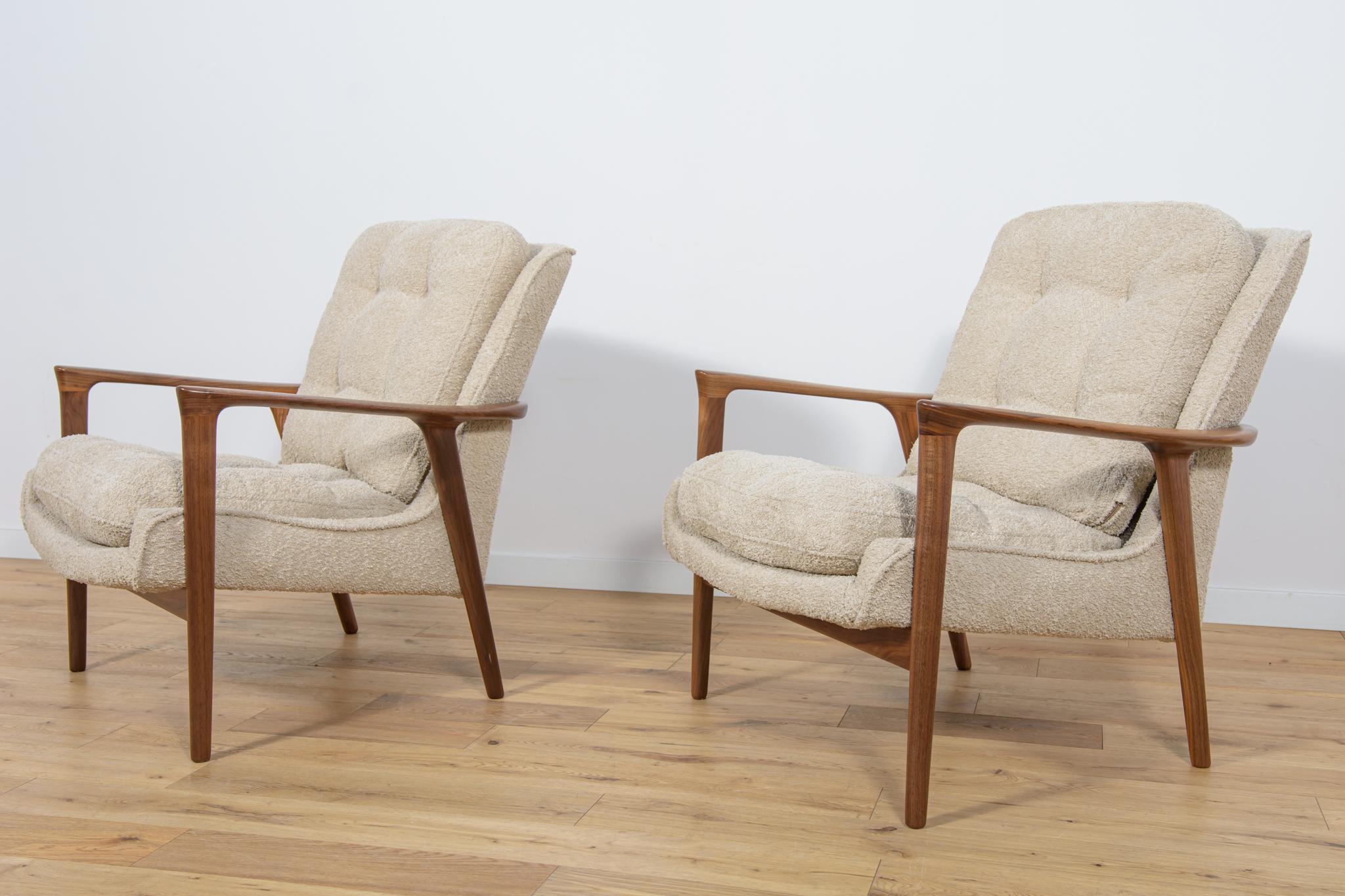Model Tulip Armchairs by Inge Andersson for Bröderna Andersson, 1960s, Set of 2 In Excellent Condition For Sale In GNIEZNO, 30