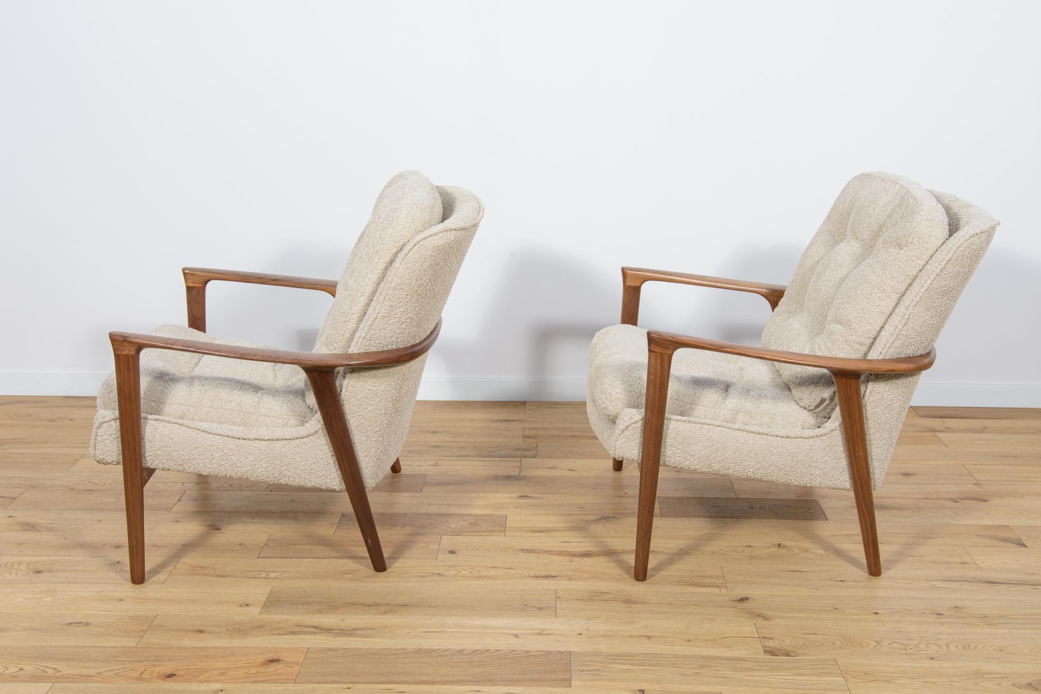 Mid-20th Century Model Tulip Armchairs by Inge Andersson for Bröderna Andersson, 1960s, Set of 2 For Sale