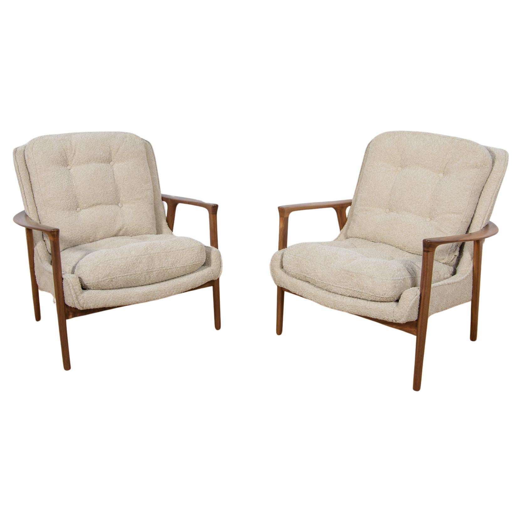 Model Tulip Armchairs by Inge Andersson for Bröderna Andersson, 1960s, Set of 2 For Sale