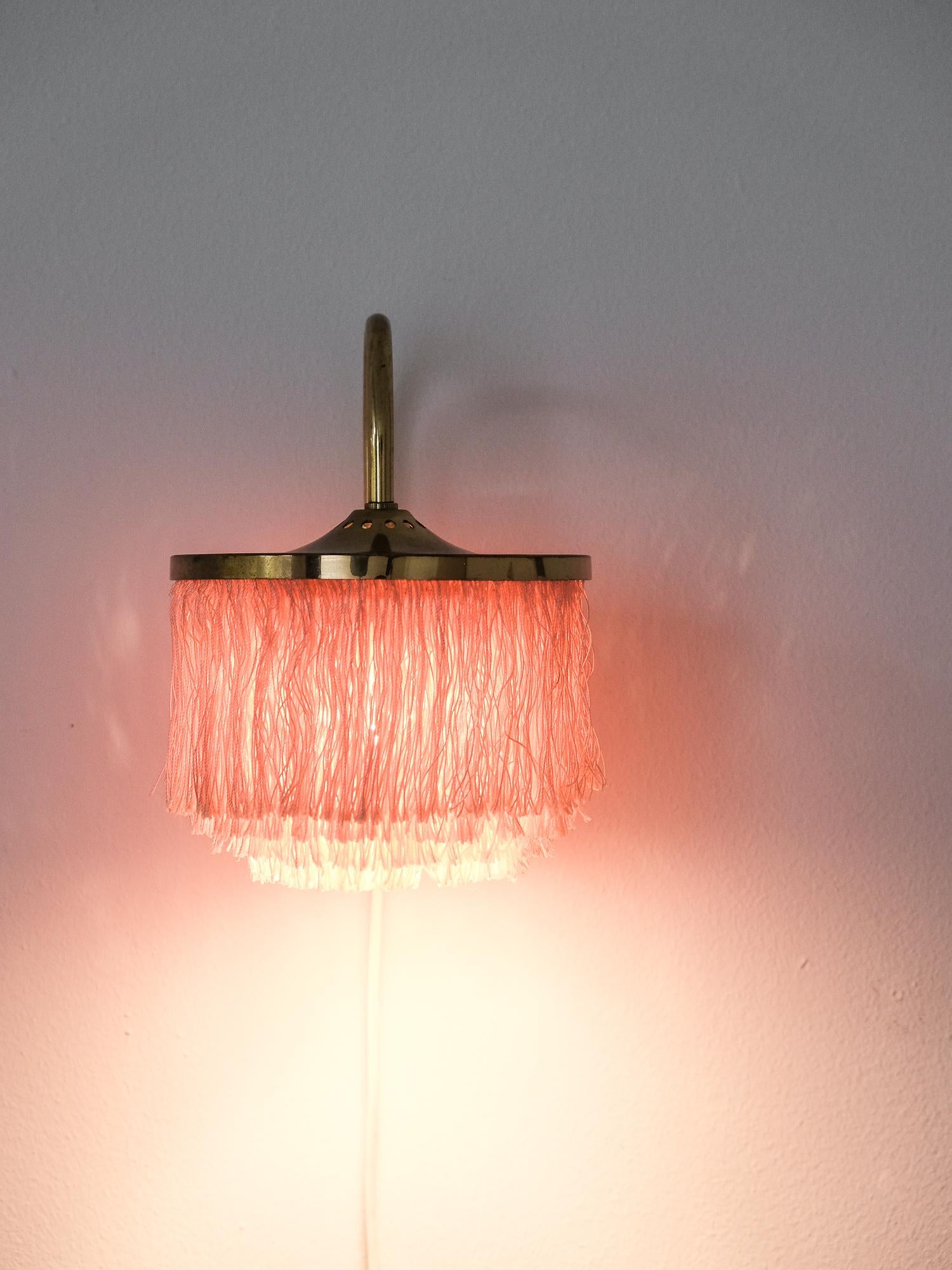 Model V271 Pink Fringe Wall Light by Hans-Agne Jakobsson, 1960s 2