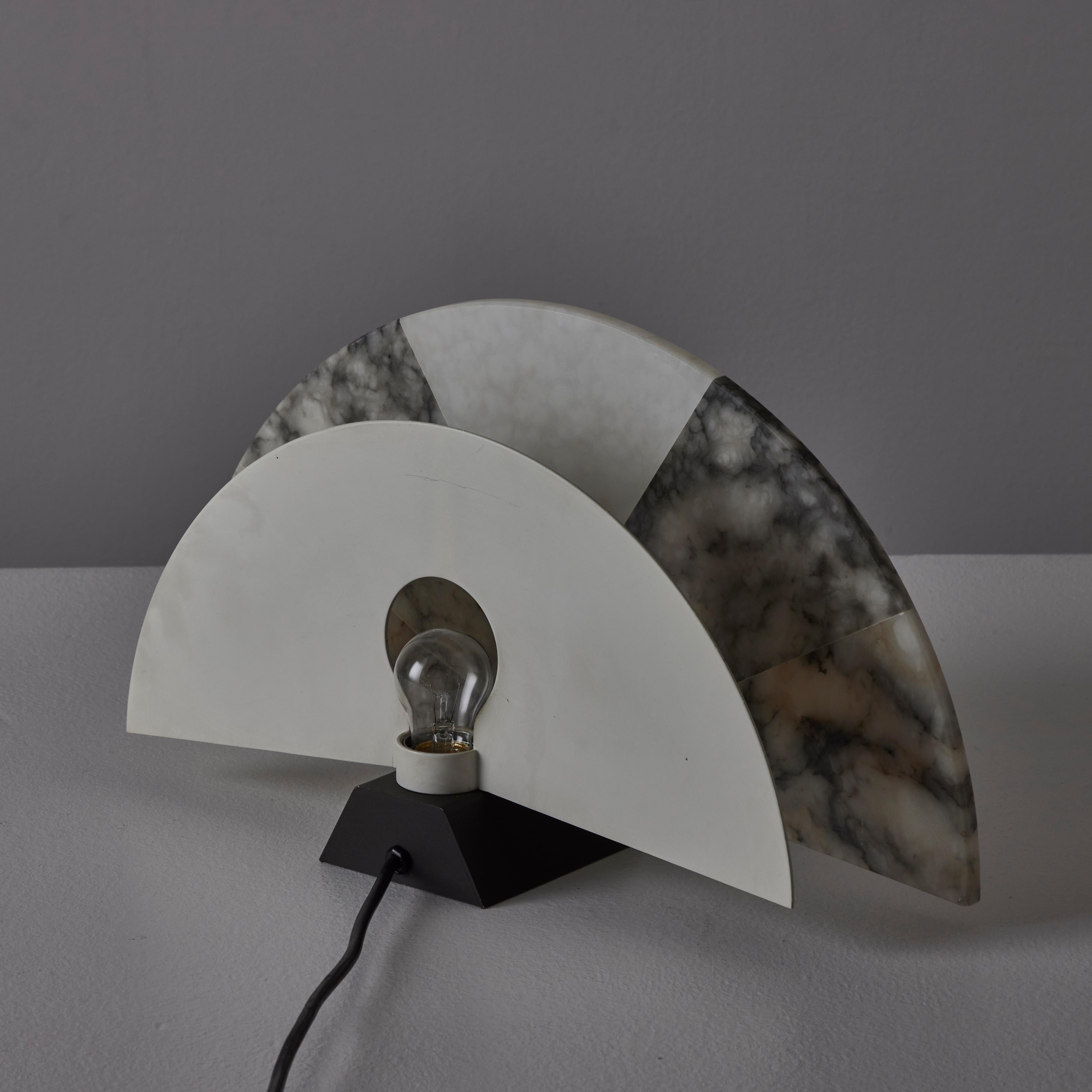 Acier Lampe de Table 'Ventaglio' Modèle V584 par Angelo Mangiarotti pour Skipper en vente