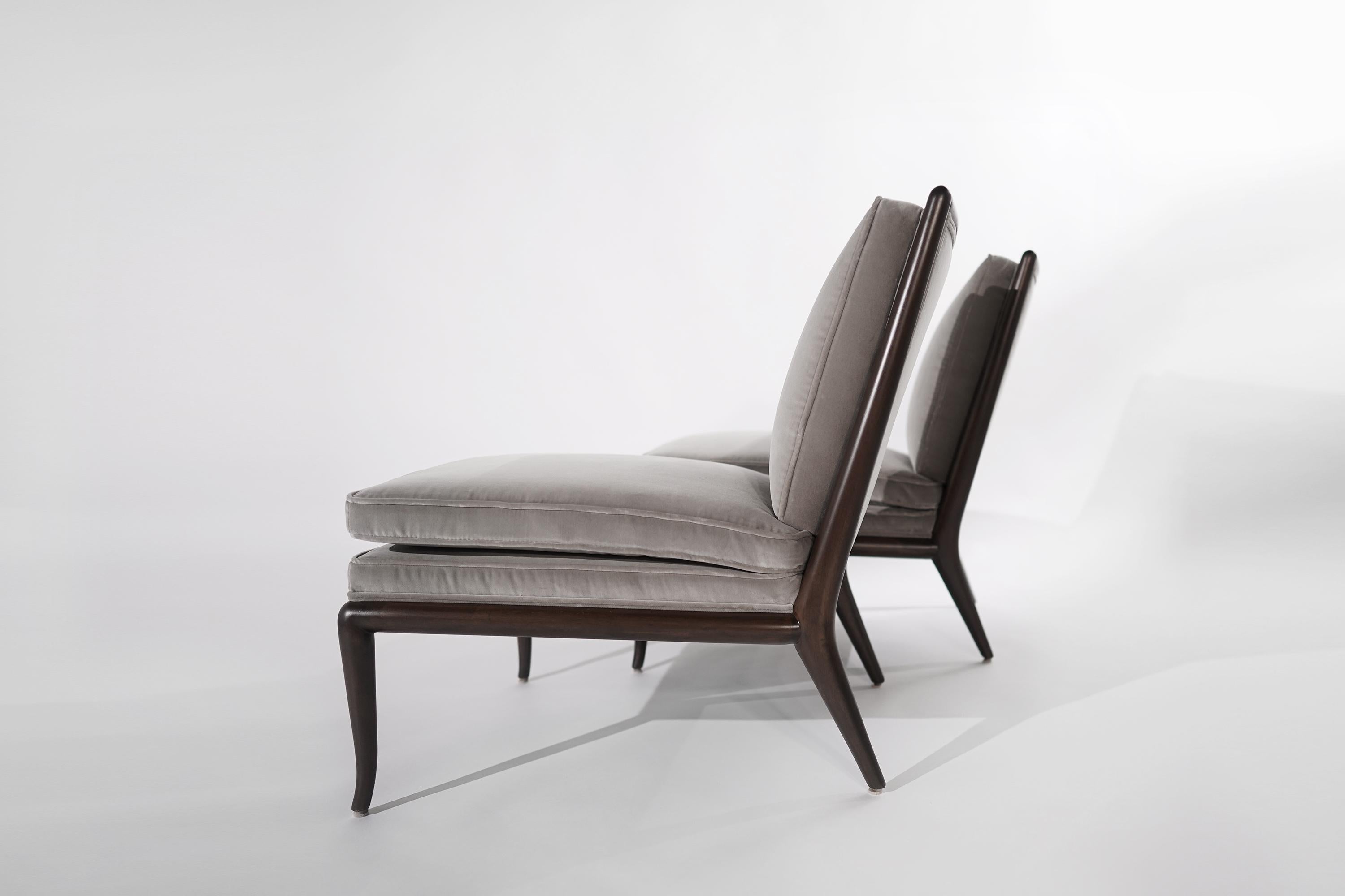 Mid-Century Modern Model WMB Slipper Chairs by T.H. Robjohn-Gibbings, 1950s