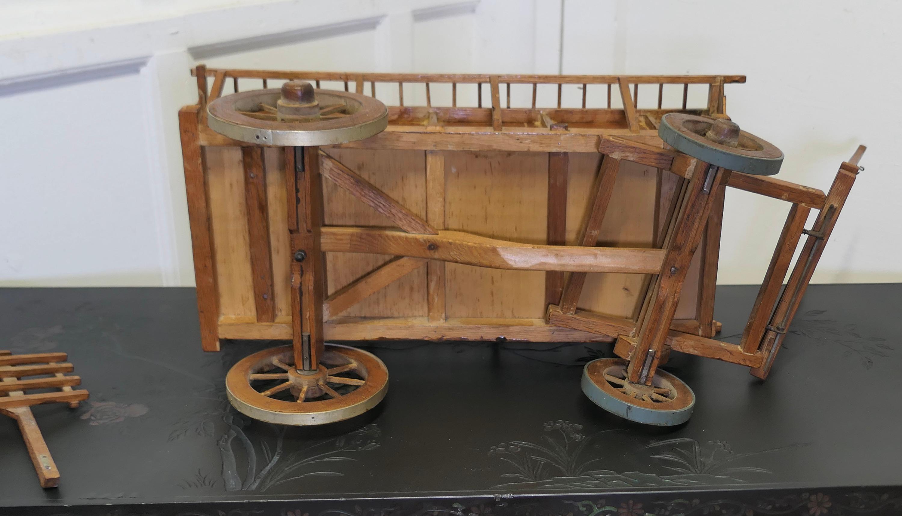 Model Wooden Horse Drawn Hay Cart    For Sale 4